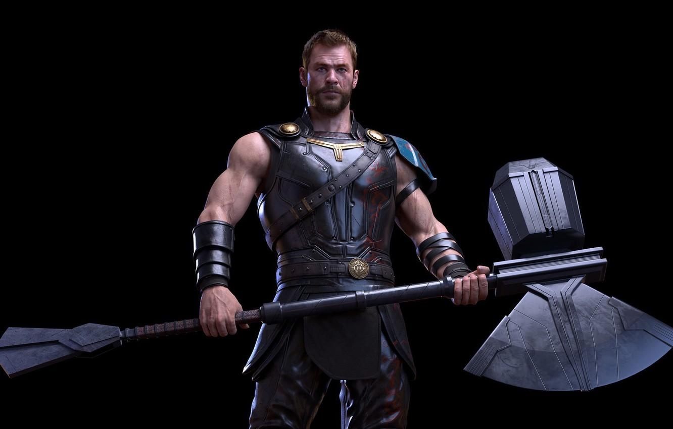 1340x850 Wallpaper weapons, axe, Thor, Thor, stormbreaker, Thor Odinson image for desktop, section рендеринг, Desktop