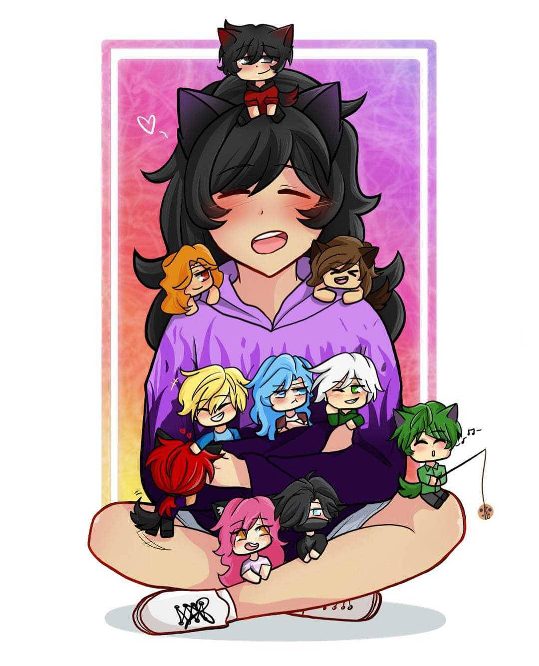 1080x1340 Kawaii Aphmau With Friends Wallpaper, Phone