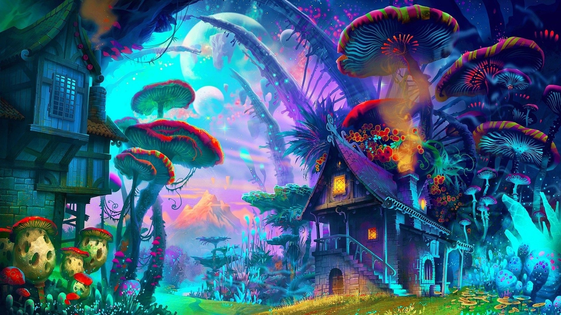 1920x1080 Trippy Mushroom Wallpaper Free Trippy Mushroom Background, Desktop