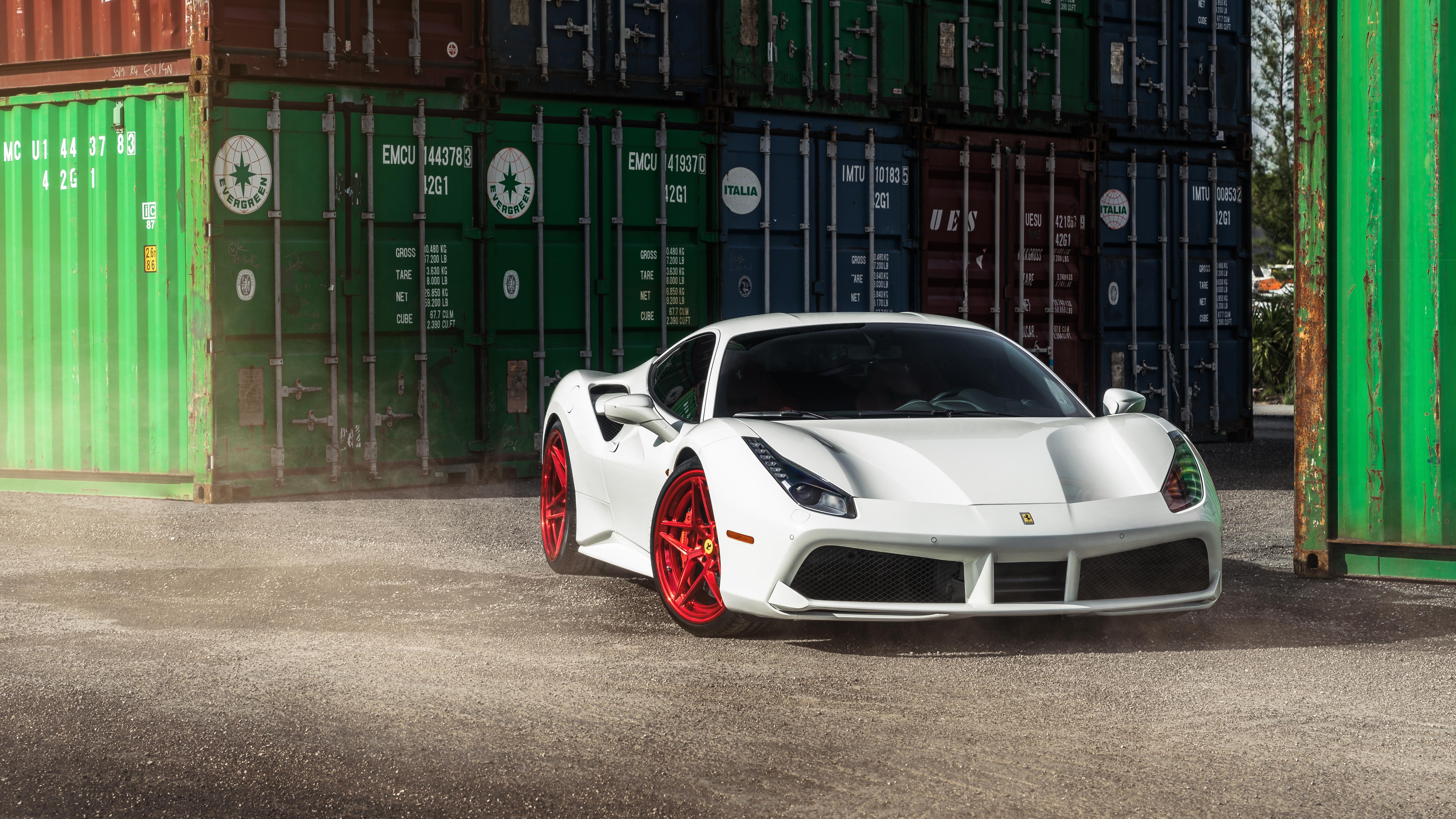 6000x3380 White Ferrari 488 GTB 4K Wallpaper. HD Car Wallpaper, Desktop