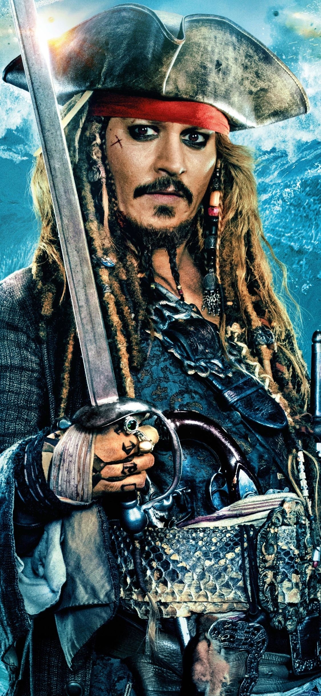 1130x2440 Johnny Depp as Jack Sparrow In Pirates Of The Caribbean, Phone