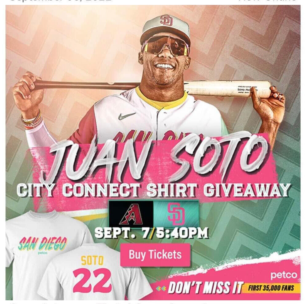 1000x990 JUAN SOTO City Connect Jersey Shirt San Diego Padres Adult L SGA 9 7 22, Desktop