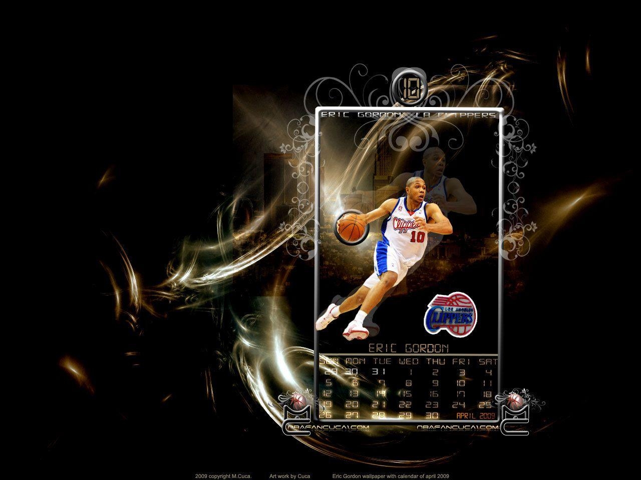 1280x960 Eric Gordon April 2009 Calendar Wallpaper. Basketball Wallpaper, Desktop