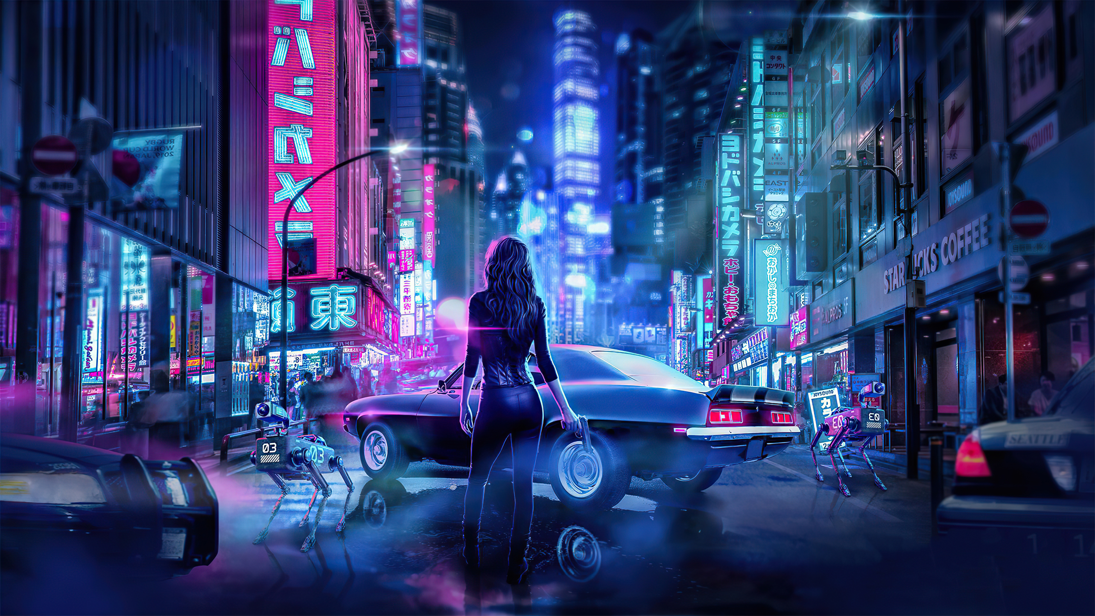 3840x2160 cyberpunk, neon, artist, artwork, digital art, hd, 4k Gallery HD Wallpaper, Desktop