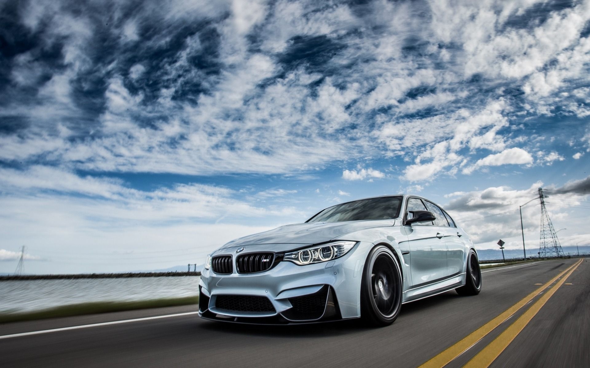 1920x1200 Bmw M F Exterior, Road, Speed, Front View, M3 2018 On The Road, Desktop