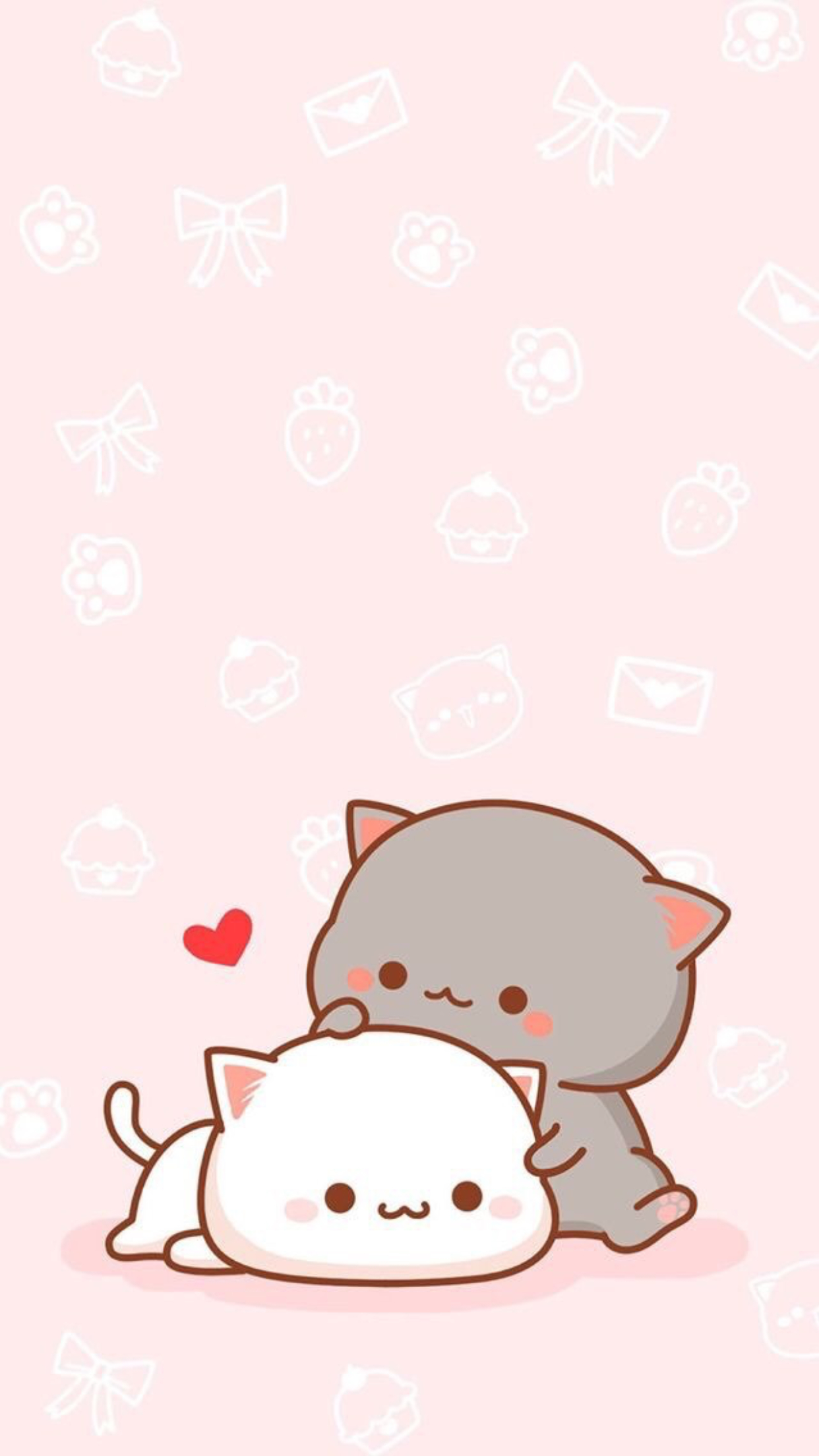 1250x2210 Mochi mochi peach cat Wallpaper Download, Phone