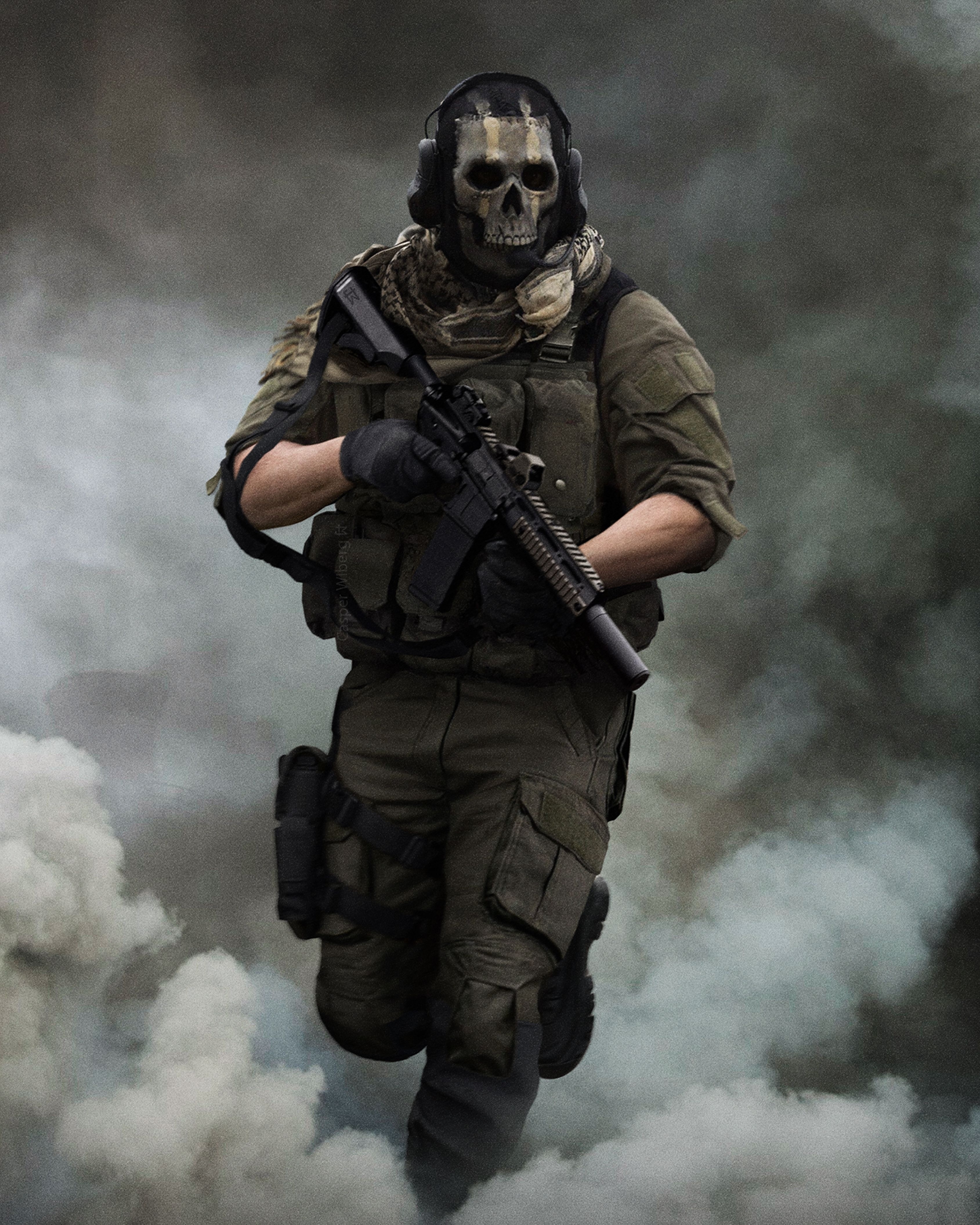 3380x4220 Cod warfare ghost Wallpaper Download, Phone