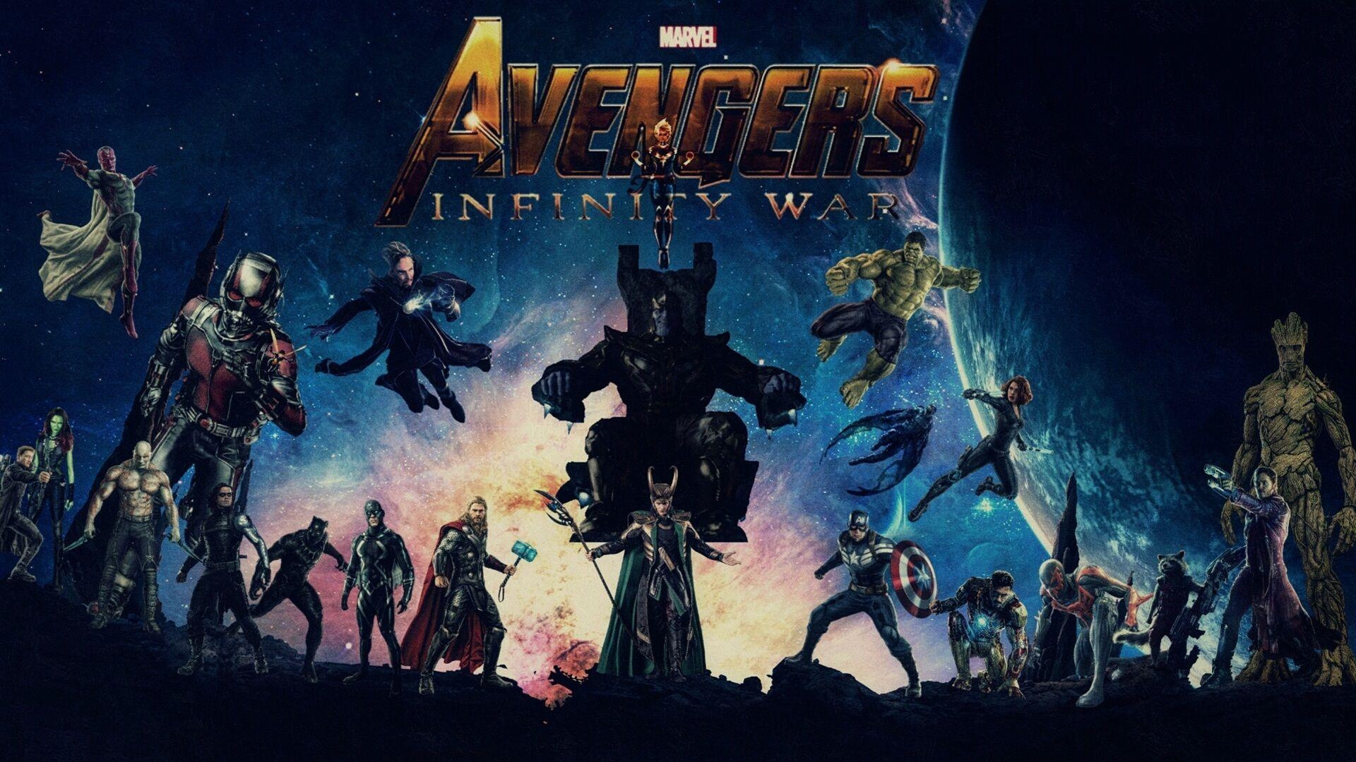 1920x1080 Avengers Infinity War Cast Wallpaper 27146, Desktop