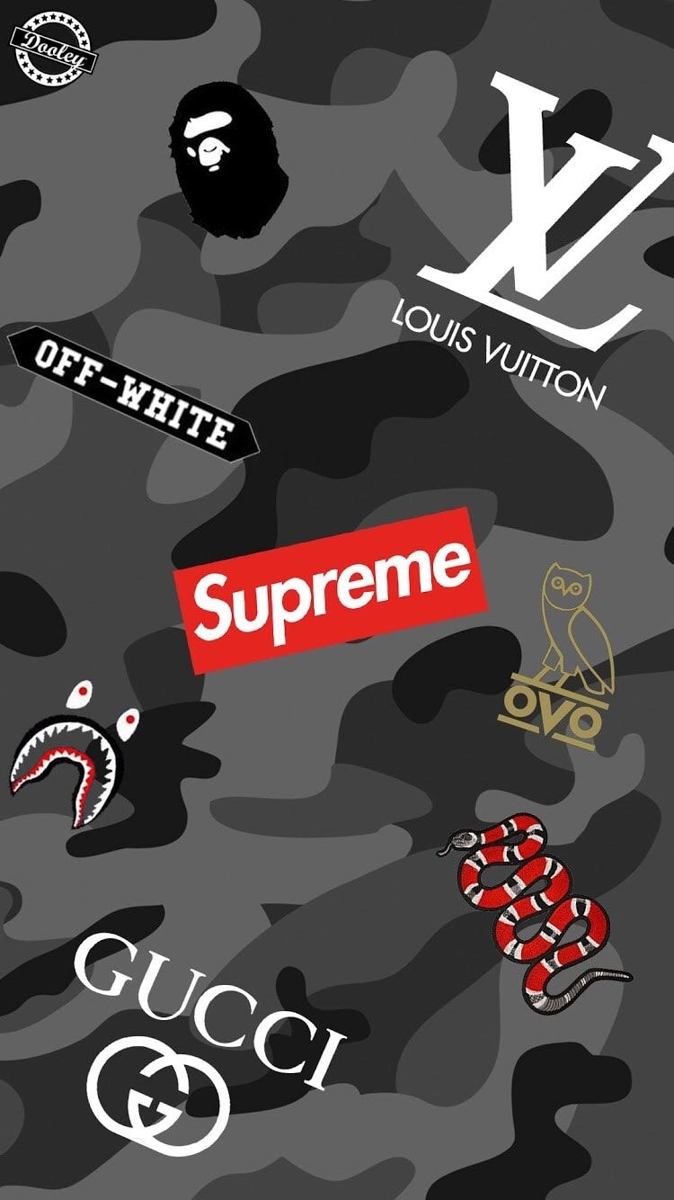 750x1340 Supreme And Gucci Wallpaper, Phone