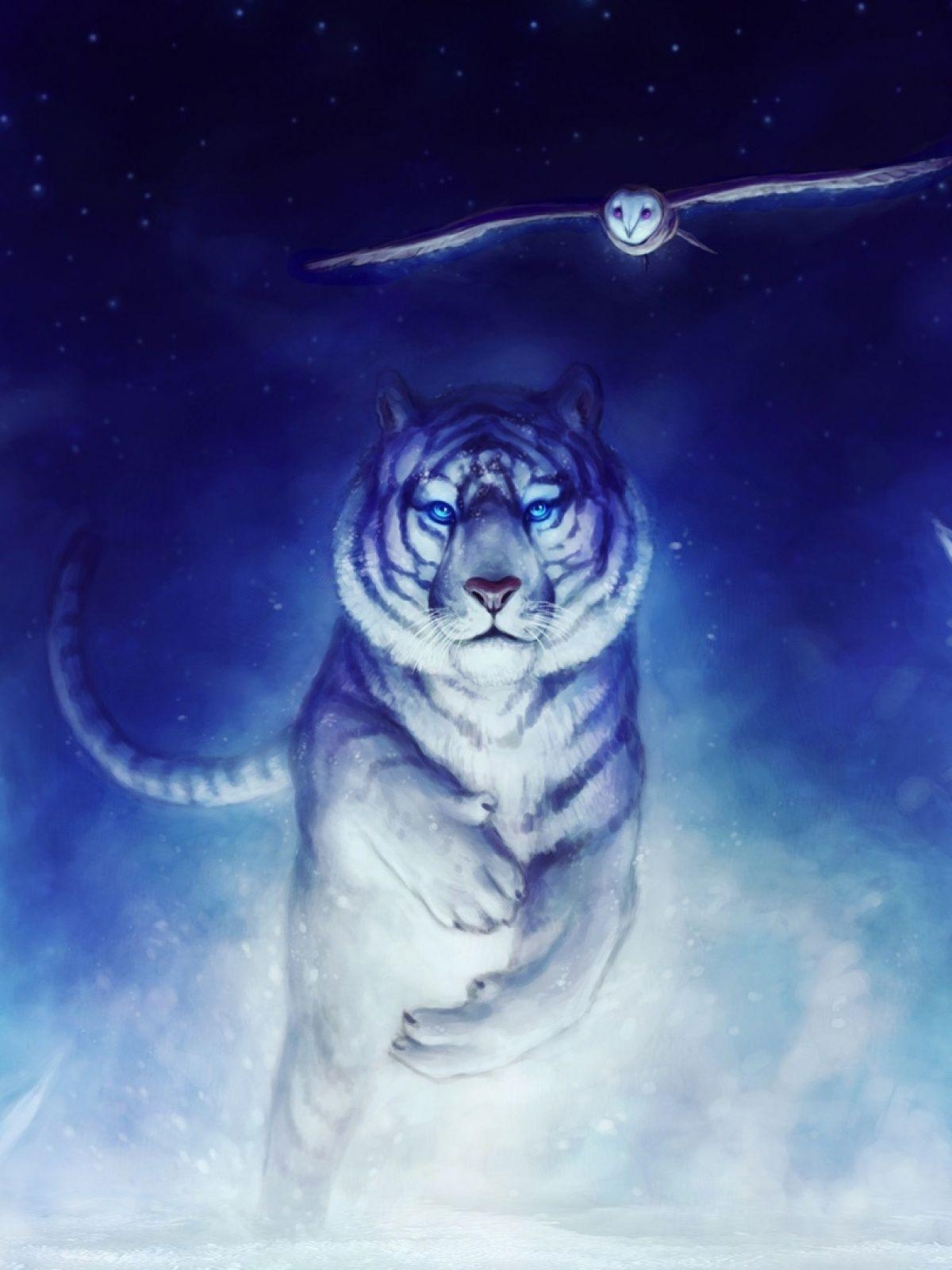 1200x1600 White Tiger Mobile Wallpaper, Phone