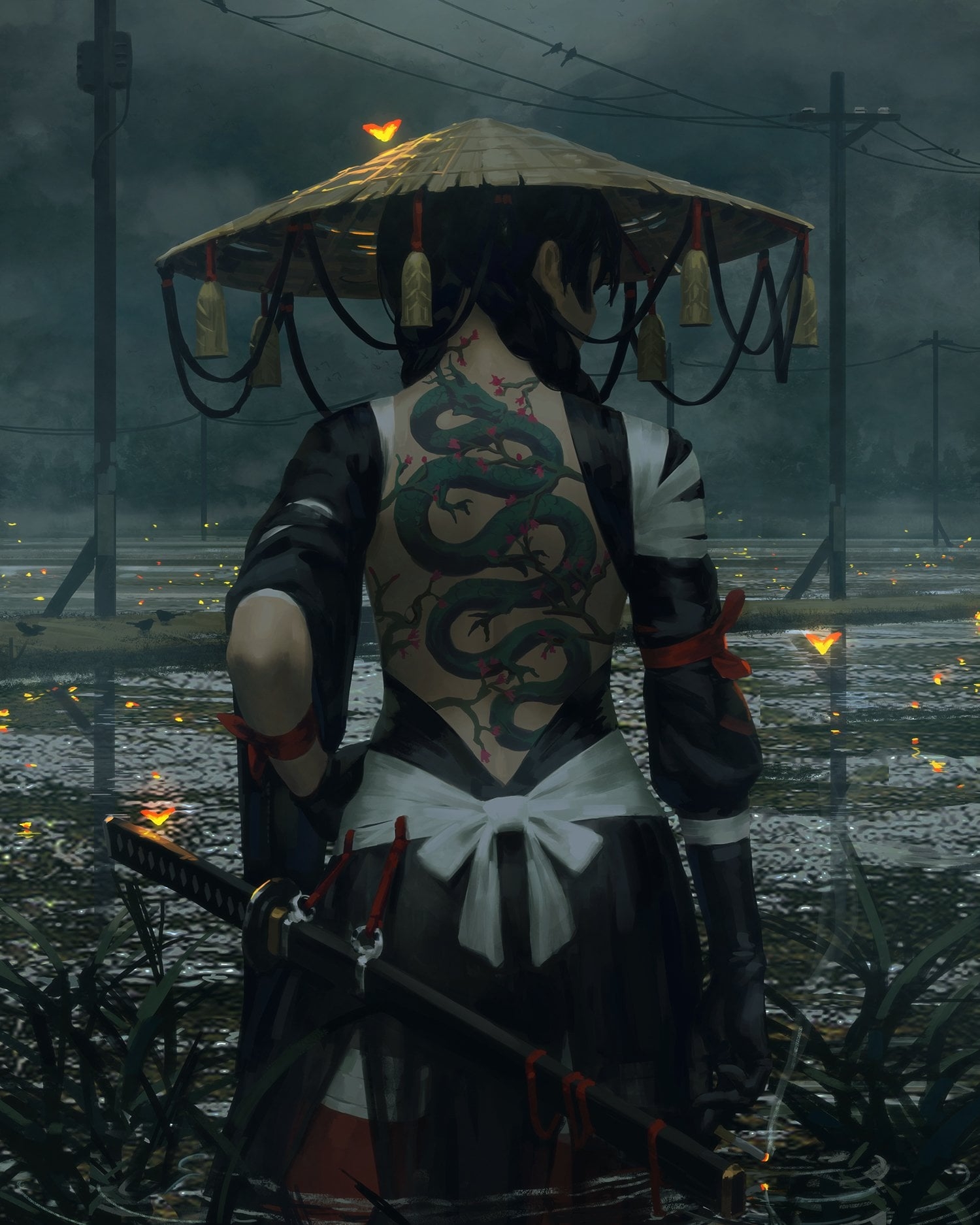 1500x1880 Samurai girl, Phone