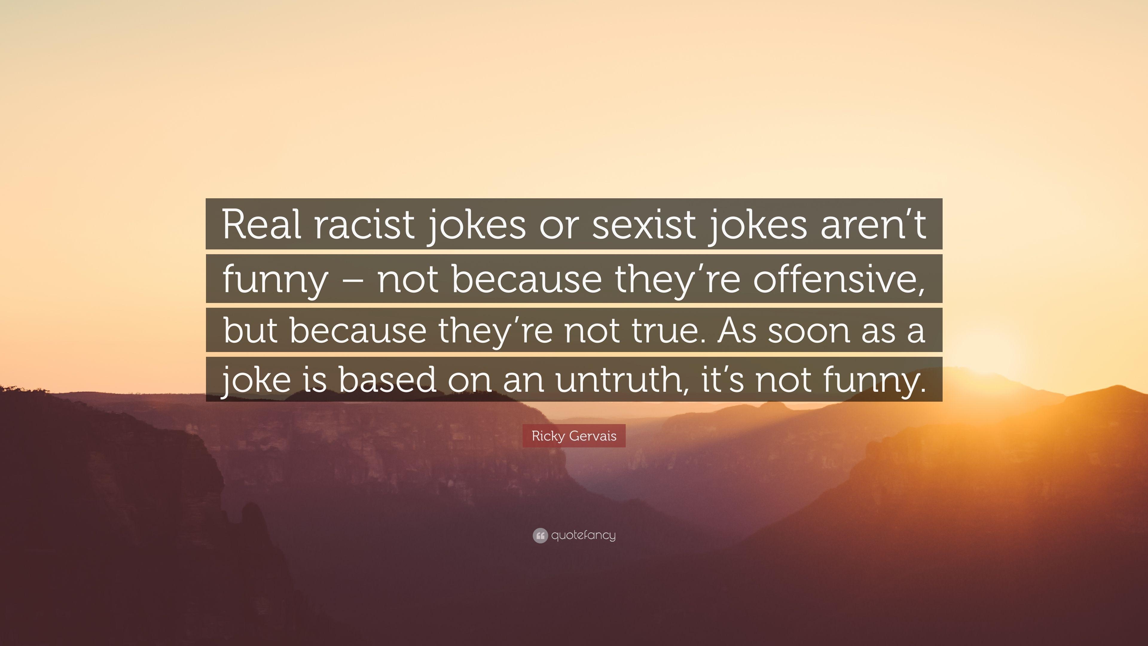 3840x2160 Ricky Gervais Quote: “Real racist jokes or sexist jokes aren't funny, Desktop