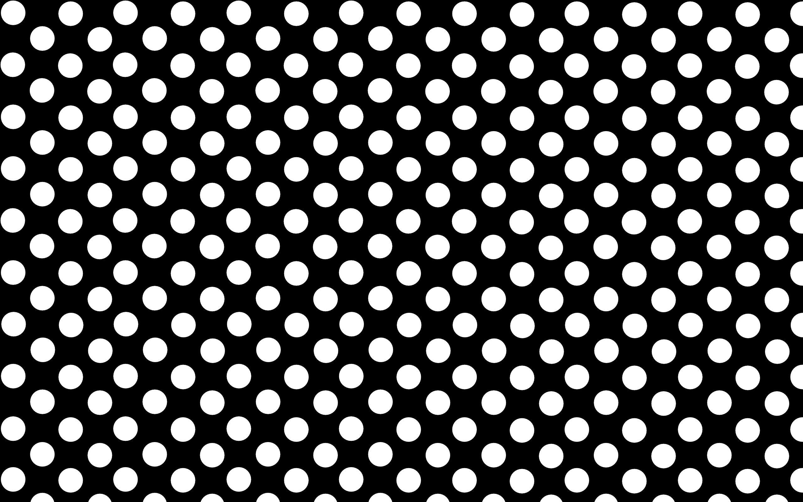 2560x1600 Black And White Polka Dot Wallpaper, Desktop