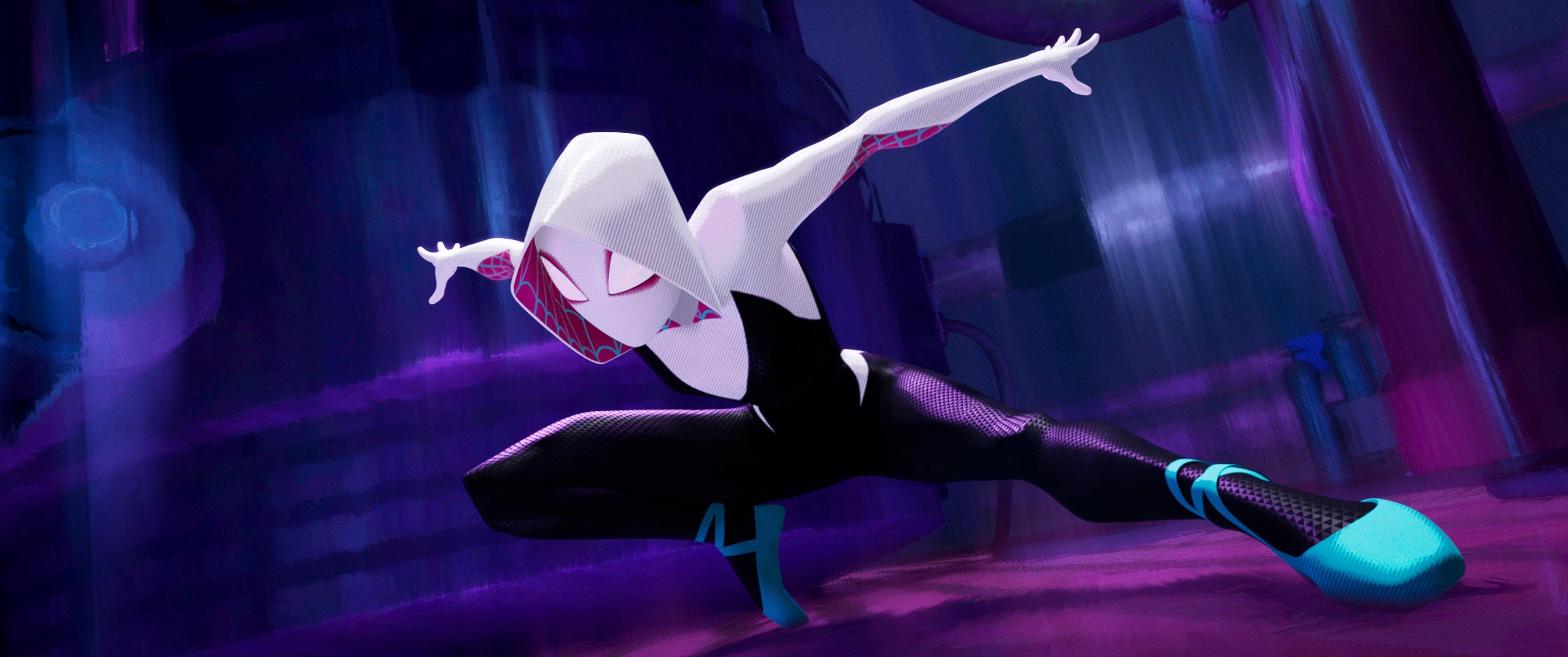 4200x1760 Wallpaper Spider Gwen, Spider Man: Into The Spider Verse, 4K, Games, Dual Screen