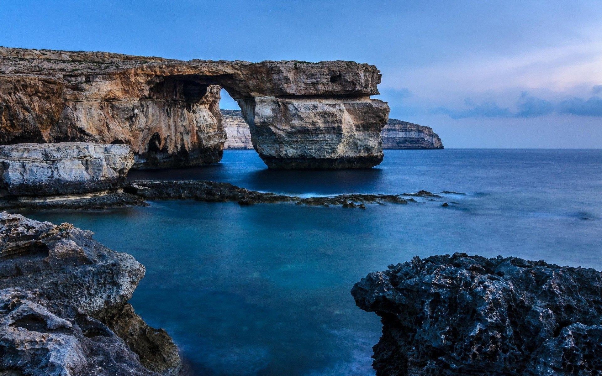 1920x1200 Malta Rock Sea Coast. Nature HD 4k Wallpaper, Desktop