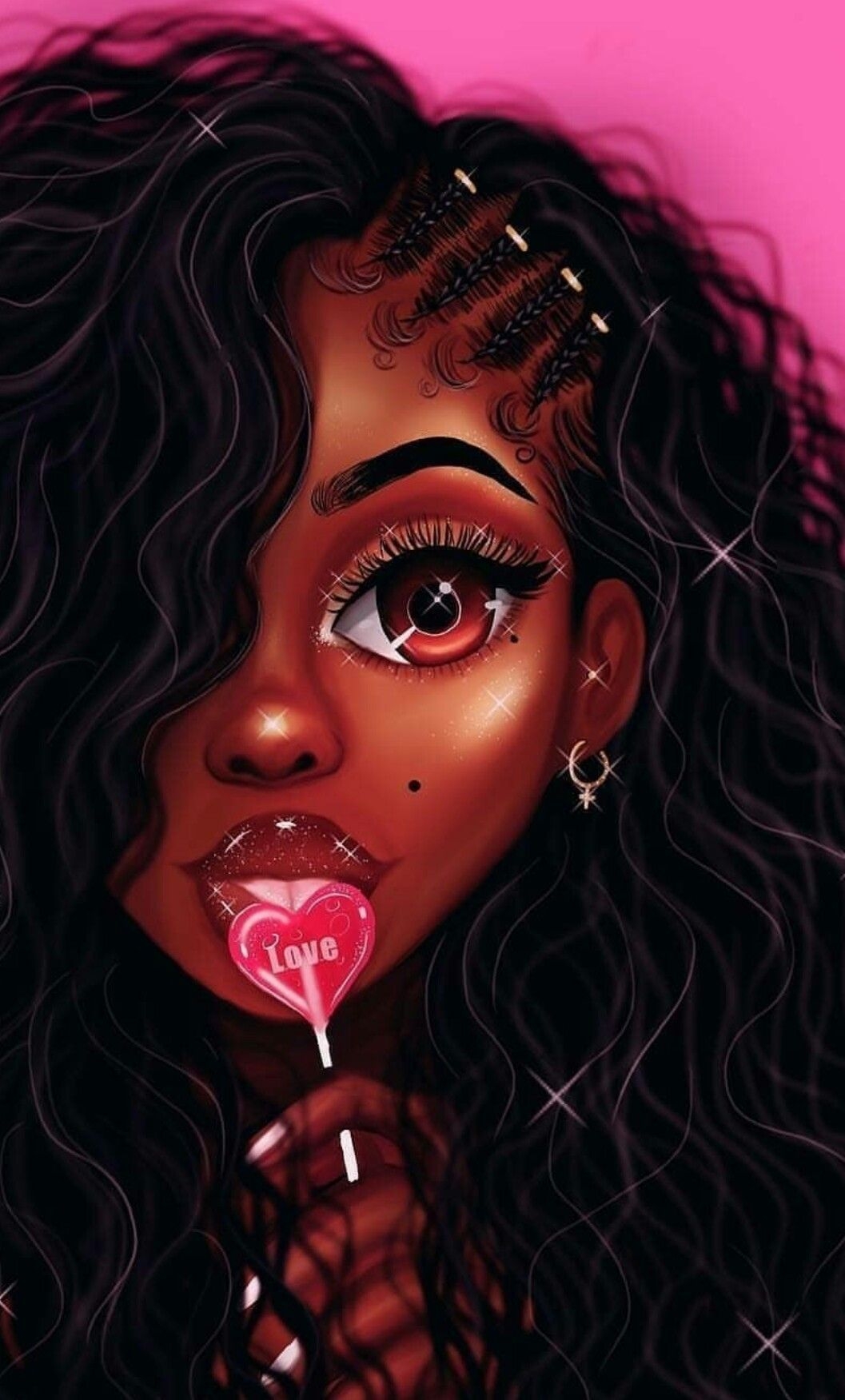 1060x1760 Black Girl Art Wallpaper Free Black Girl Art Background, Phone