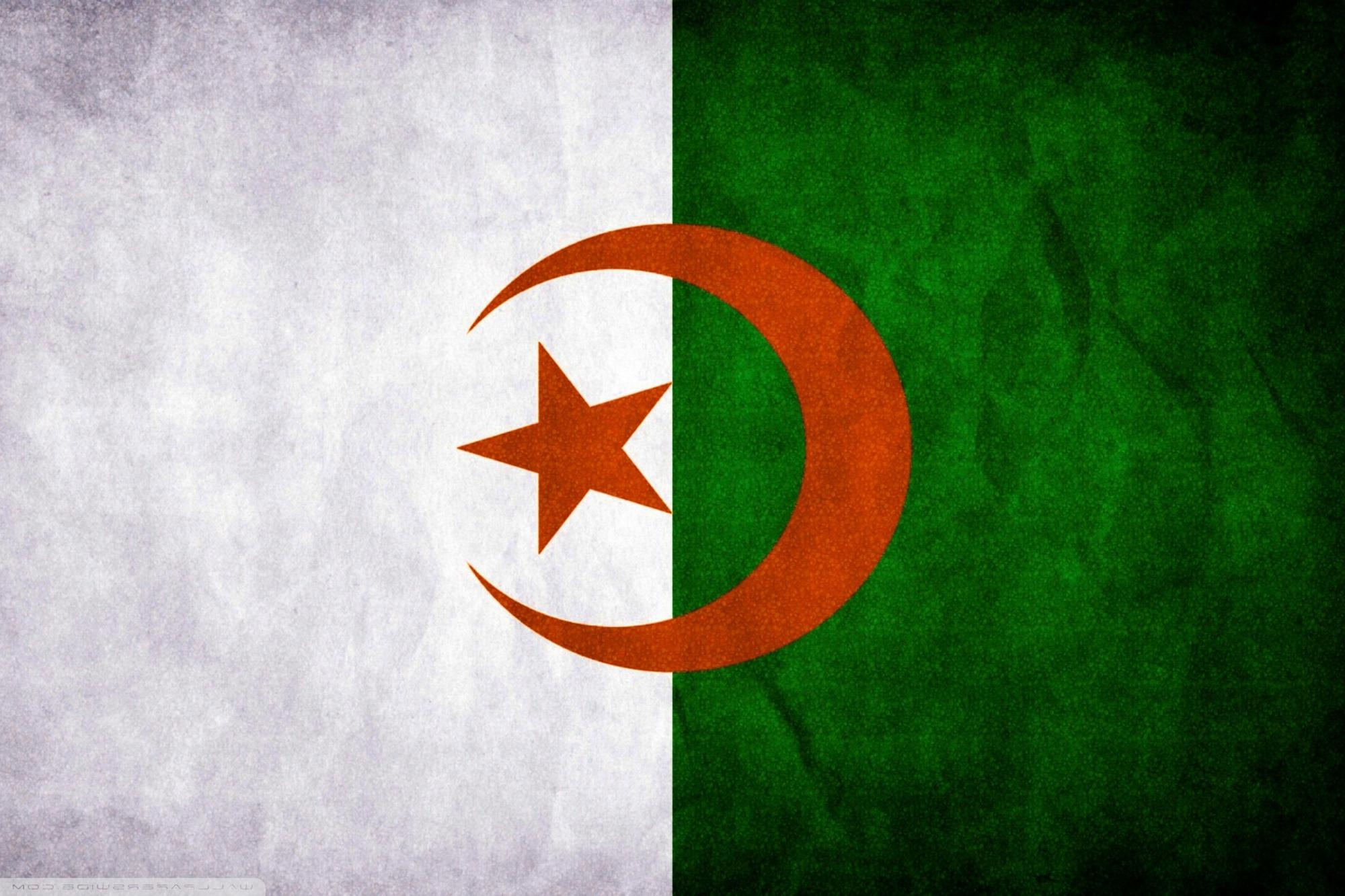 2000x1340 Algeria Flag download high quality desktop wallpaper, Desktop