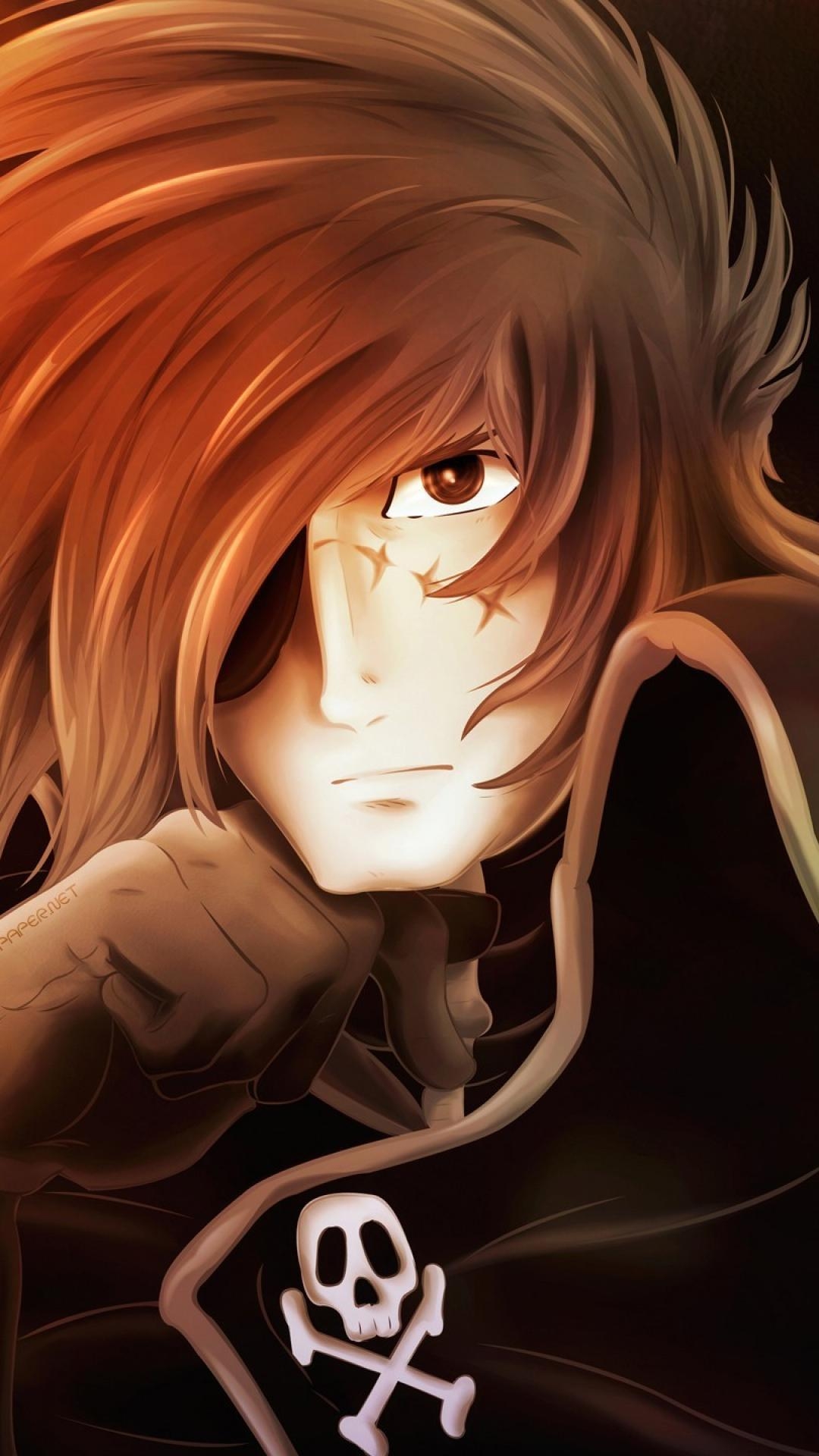 1080x1920 Lonely captain harlock anime boys albator blues wallpaper, Phone