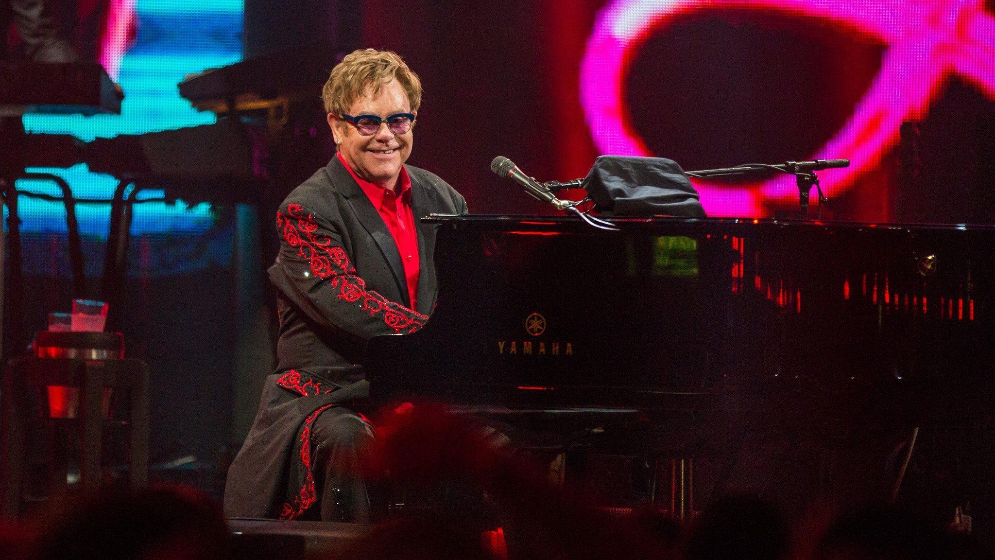 2050x1160 ELTON JOHN rock pop glam classic piano concert wallpaper, Desktop