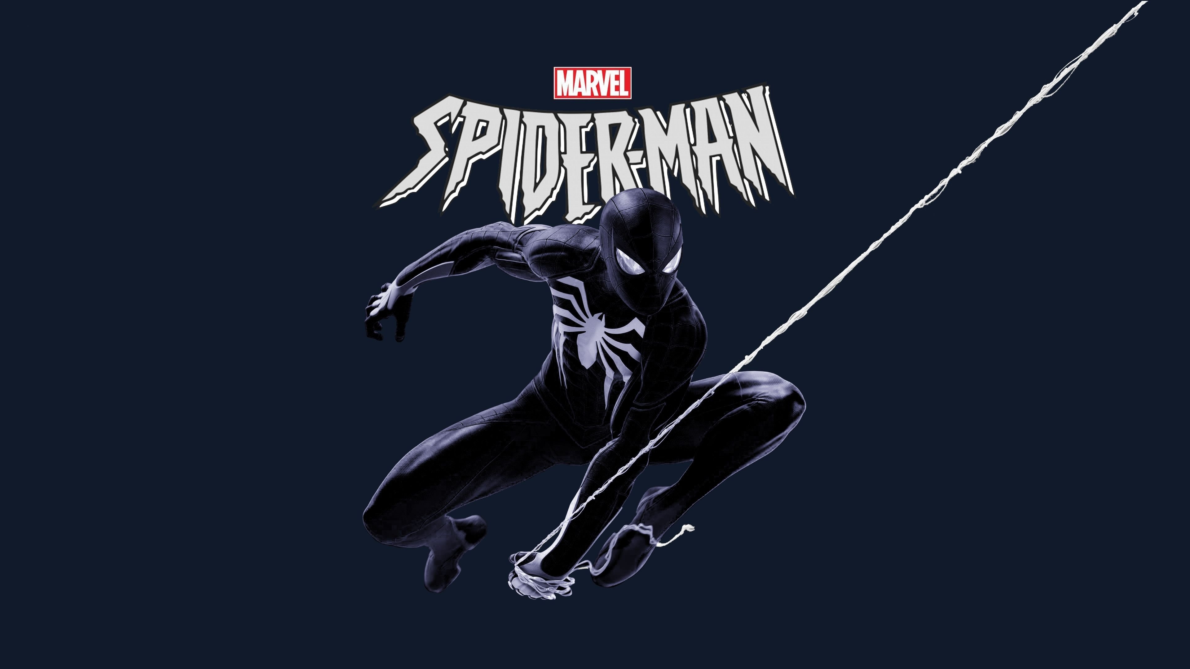 3840x2160 Marvel Black Spiderman 4k Superheroes Wallpaper, Spiderman Wallpaper, Hd Wallpaper, 4k Wallpaper. Symbiote Spiderman, Spiderman, Superhero Wallpaper, Desktop