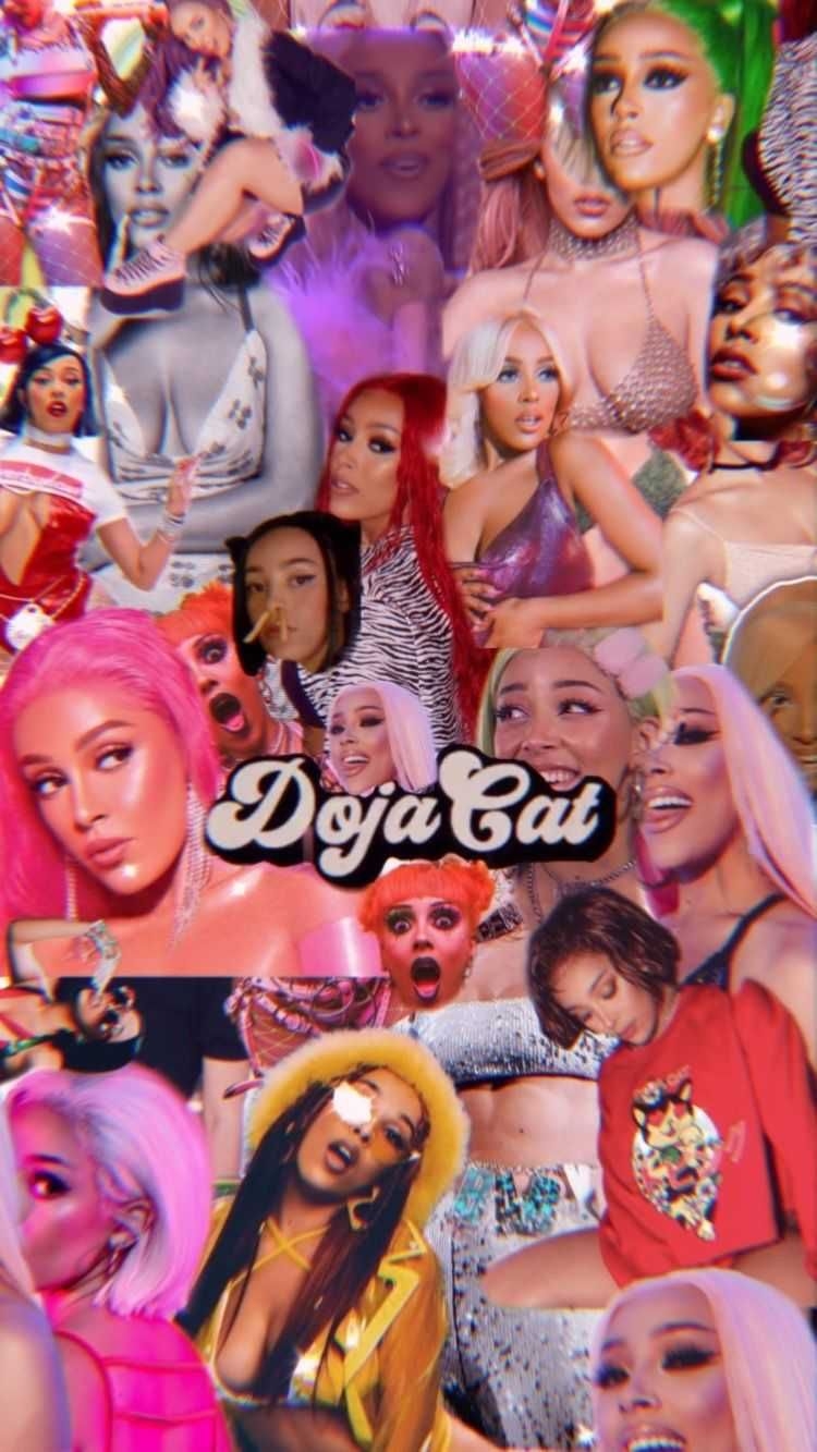 750x1340 Doja Cat Wallpaper Discover more Aesthetic, cat aesthetic, iPhone, Lockscreen, Pink wallpaper.. Cute lockscreens, Celebrity wallpaper, Cat wallpaper, Phone