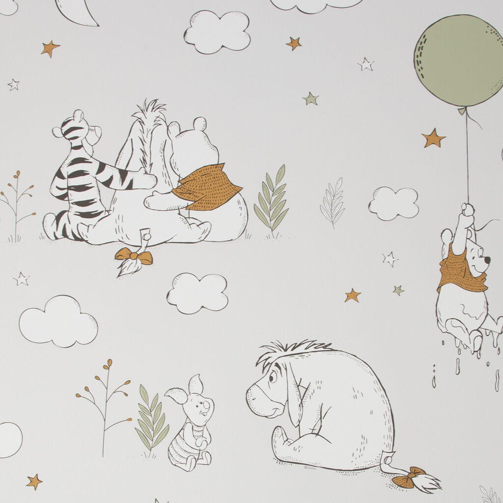 1030x1030 Graham and Brown Winnie The Pooh Up, Up and Away Wallpaper, Phone