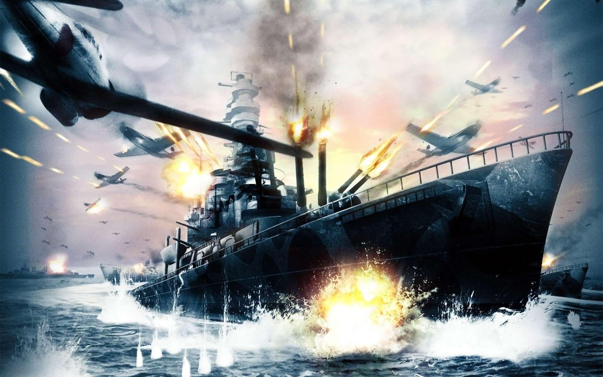 1920x1200 aircraft war battleship World War II vehicles HD wallpaper, Desktop