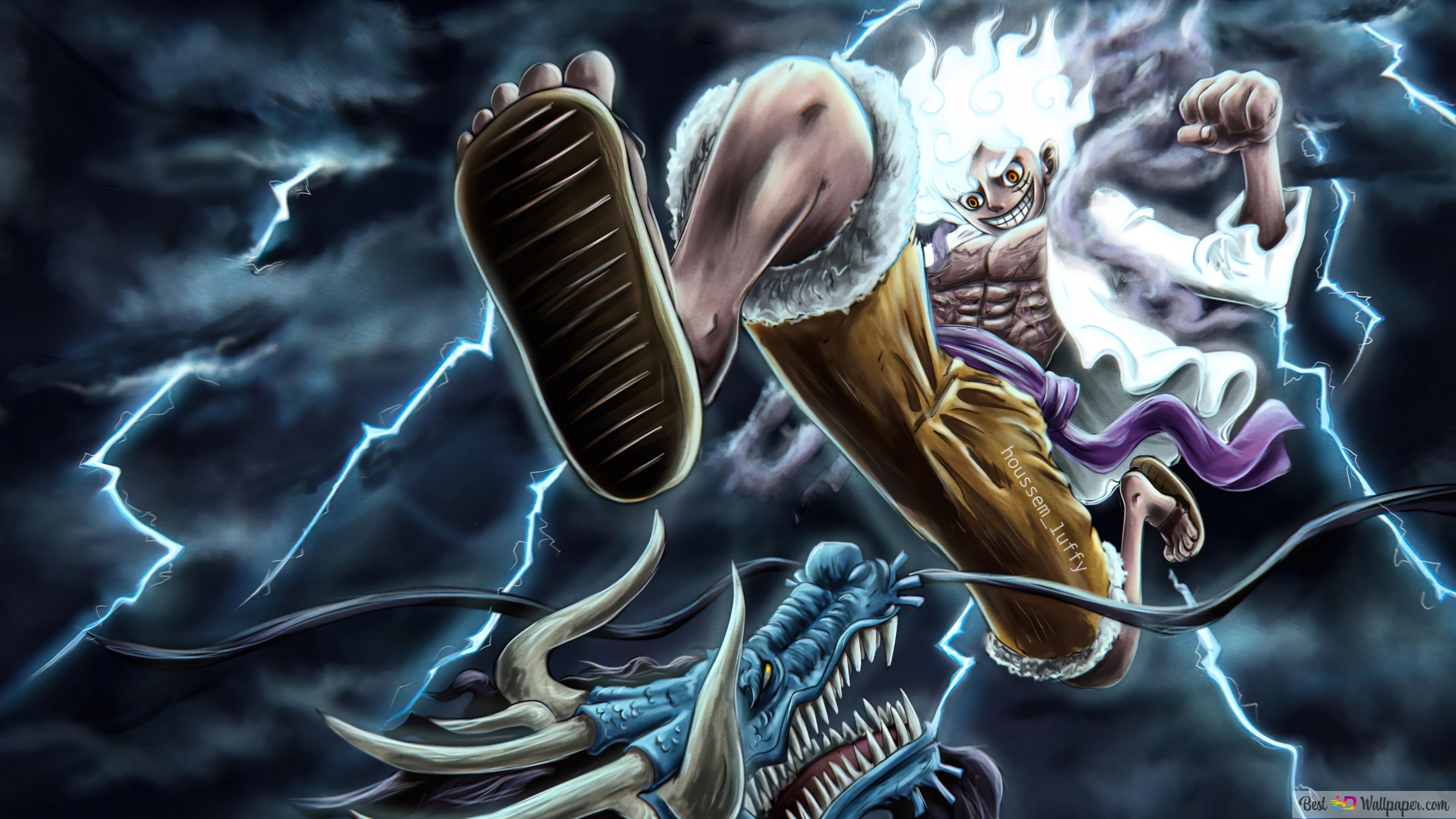 3840x2160 Luffy Gear 5 Vs Kaido Dragon 4K wallpaper download, Desktop