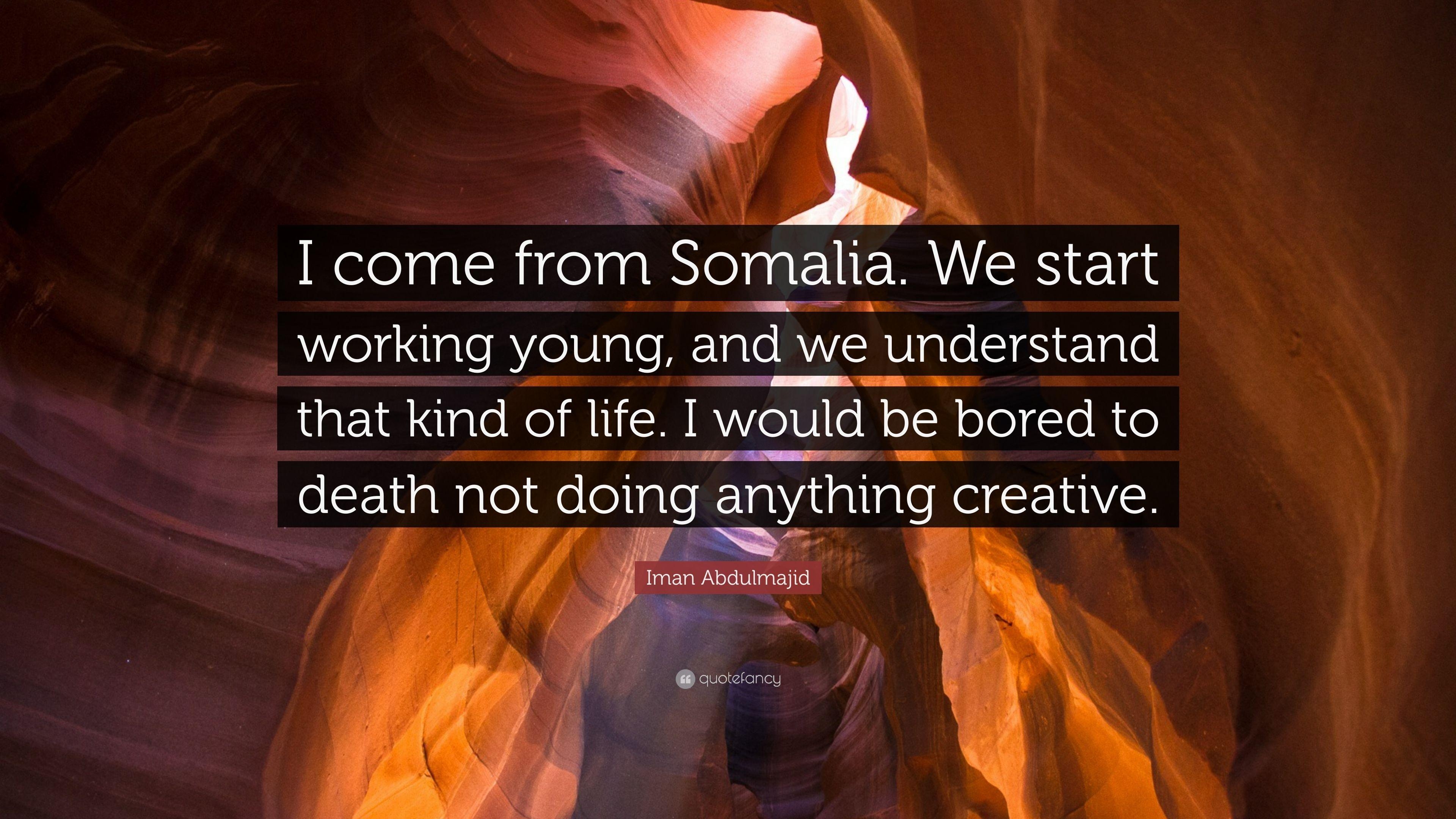 3840x2160 Iman Abdulmajid Quote: “I come from Somalia. We start working young, Desktop