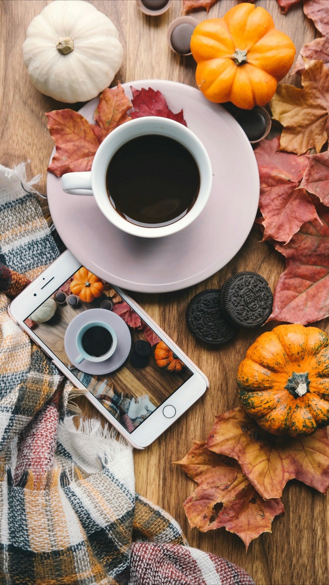 1310x2320 Fall Coffee Wallpaper Autumn Aesthetic, Phone