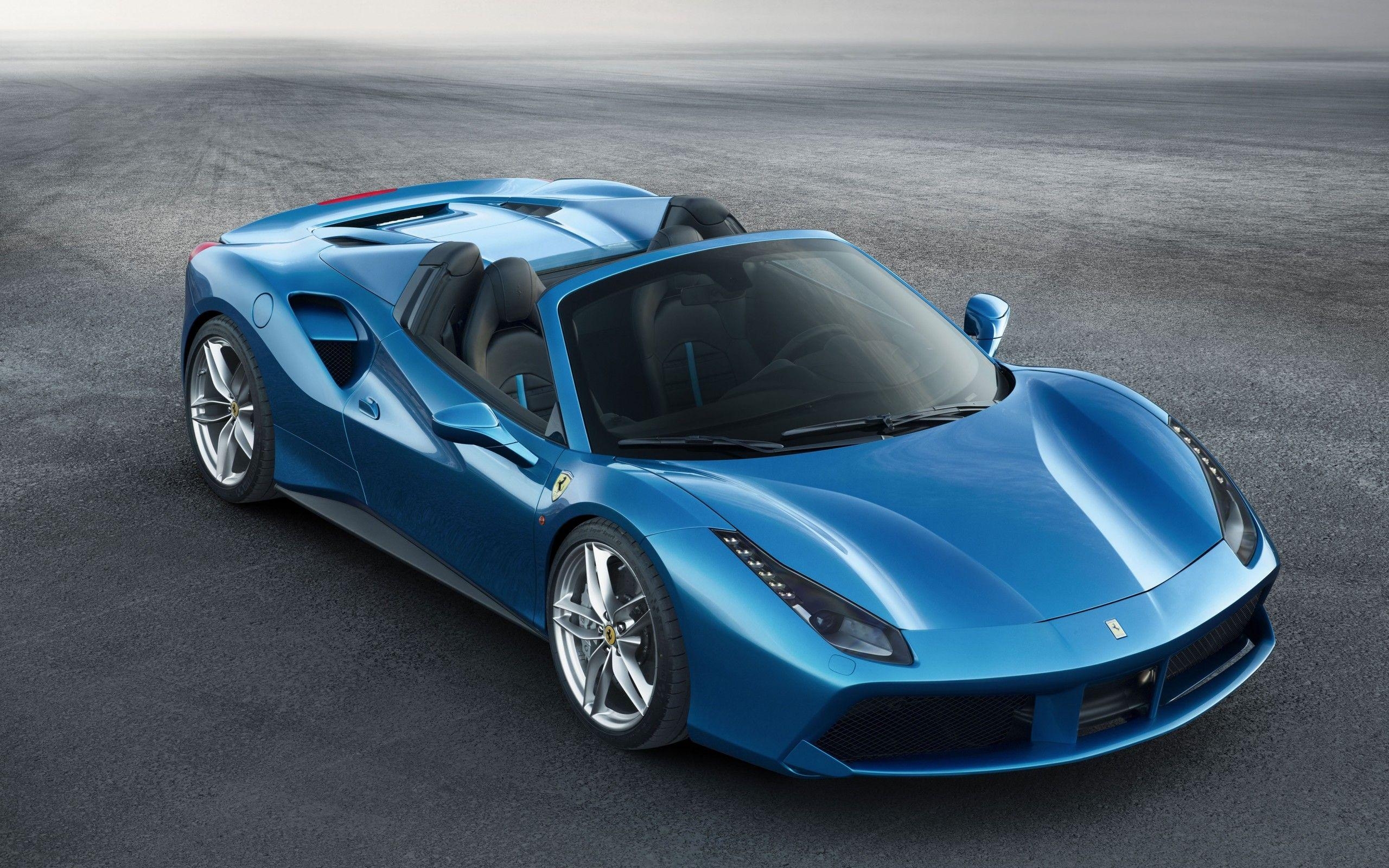 2560x1600 Download  Ferrari 488 Spider, Blue, Supercar, Cars, Desktop