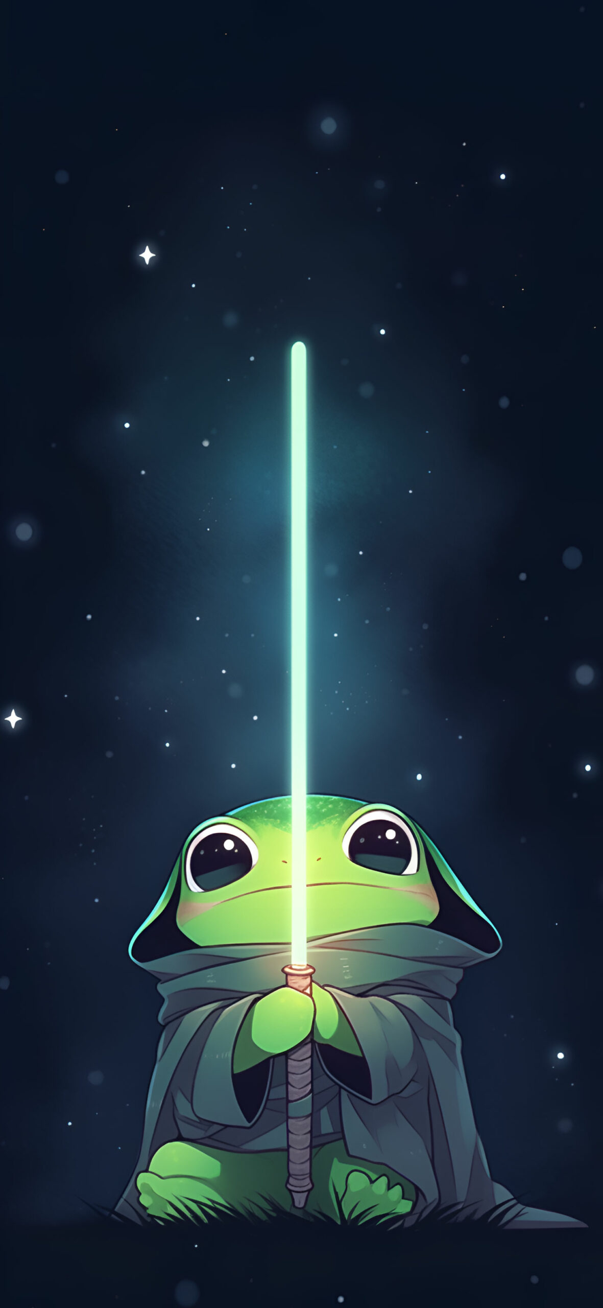 1190x2560 Star Wars Cute Frog Jedi Wallpaper Fantastic Wallpaper, Phone