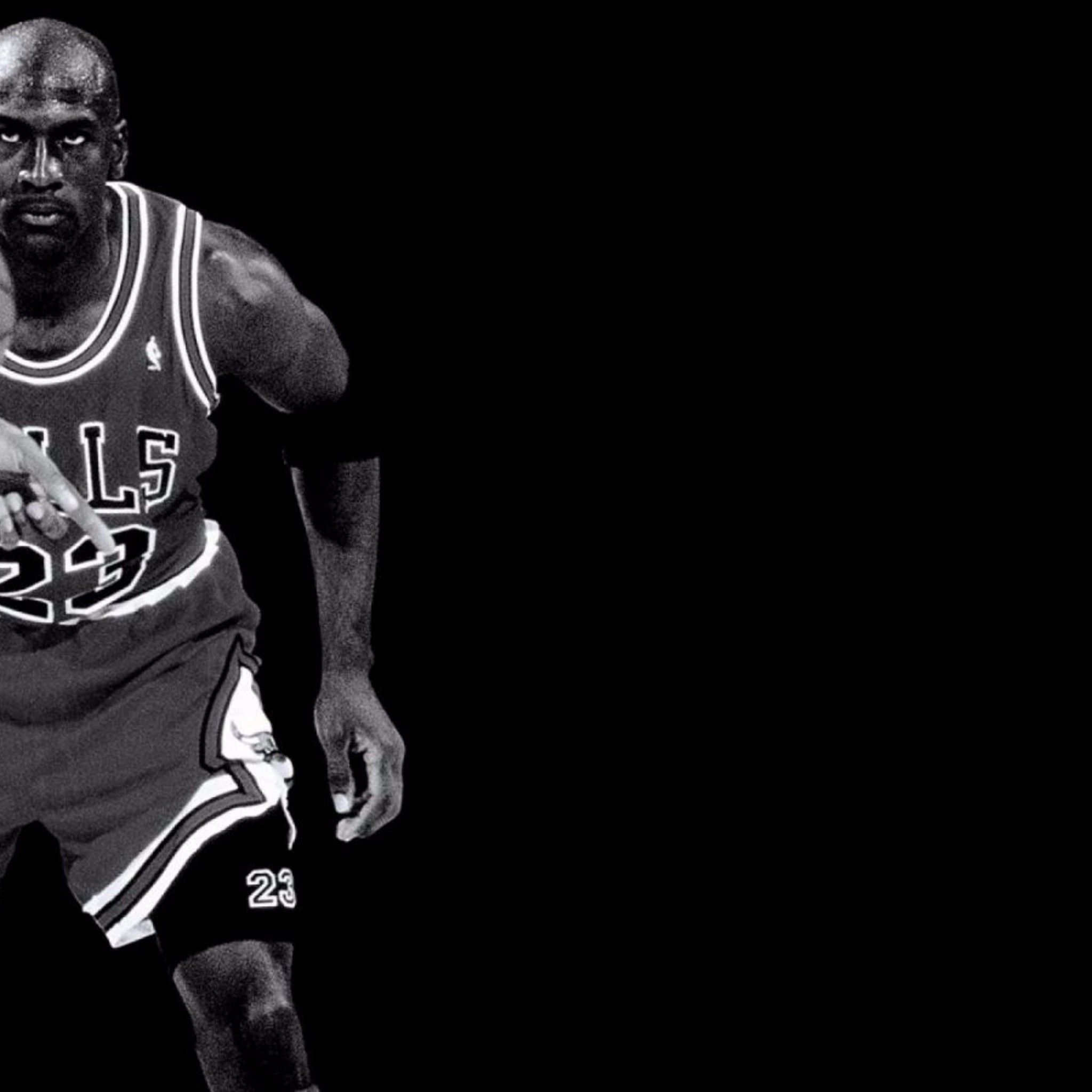 2050x2050 Michael Jordan Black And White Wallpaper Full HD #xXV, Phone