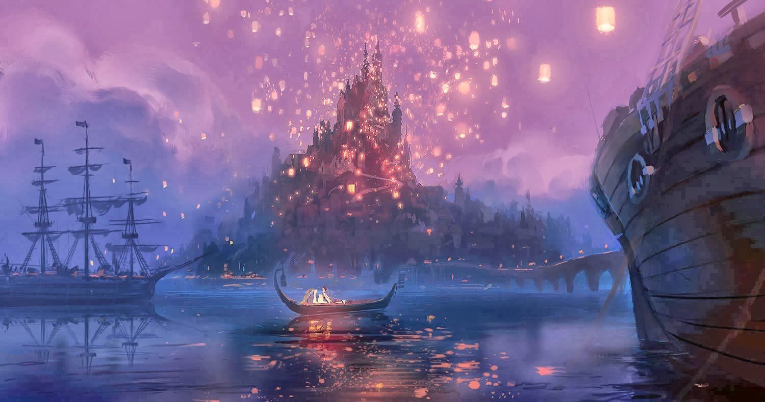 1500x790 Tangled Floating Lanterns Desktop Wallpaper, Desktop