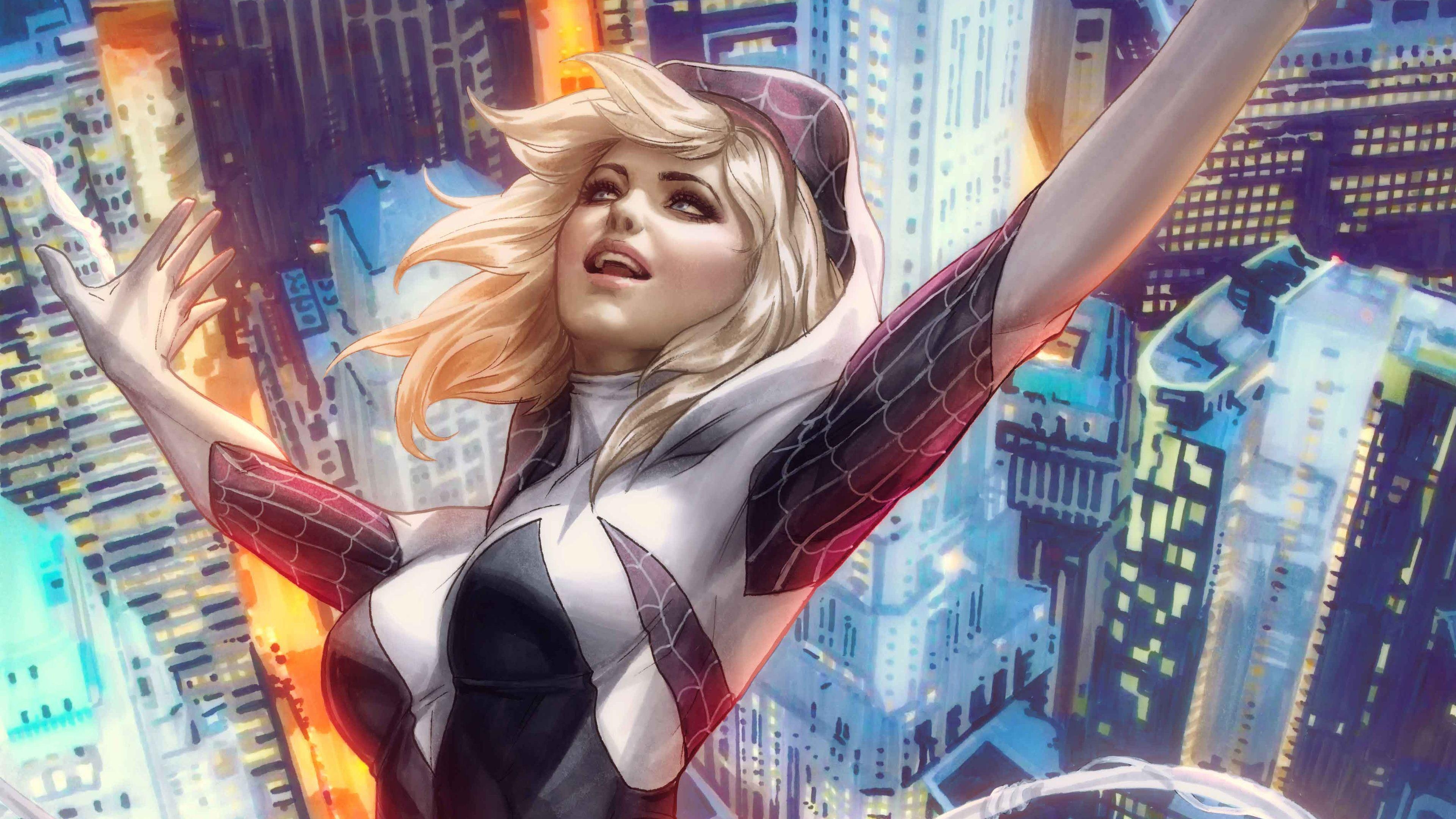 3840x2160 Spider Gwen Art 4k Superheroes Wallpaper, Hd Wallpaper, Gwen, Desktop