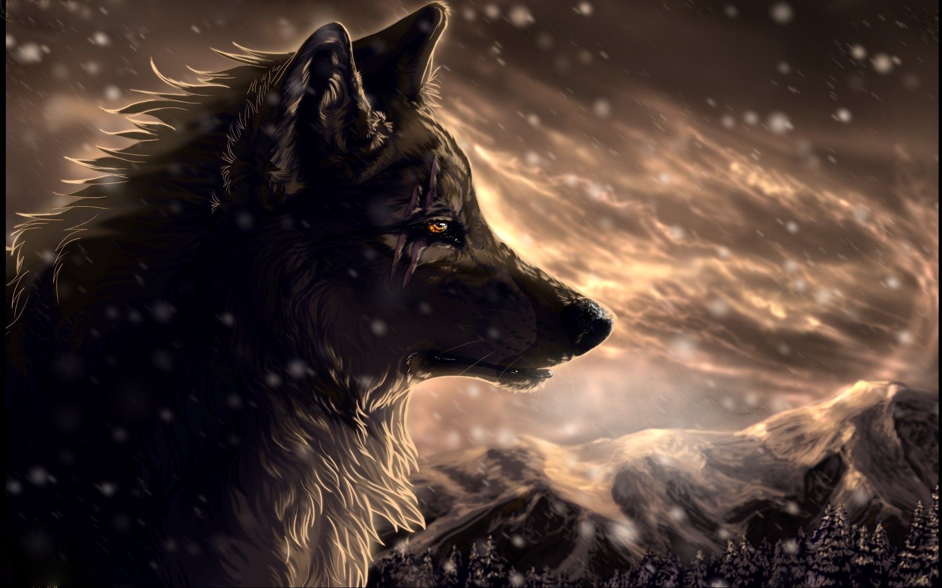 1920x1200 Animated Wolf Wallpaper, Desktop