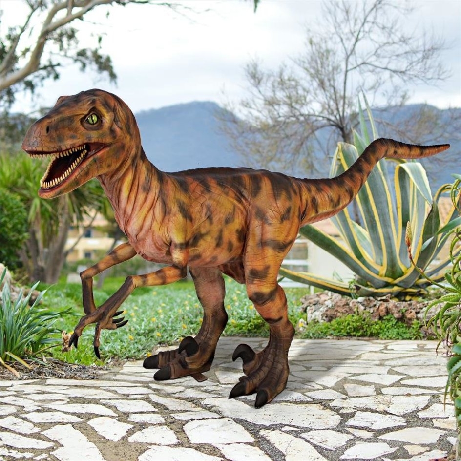 950x950 Jurassic Sized Deinonychus Dinosaur Statue, Phone