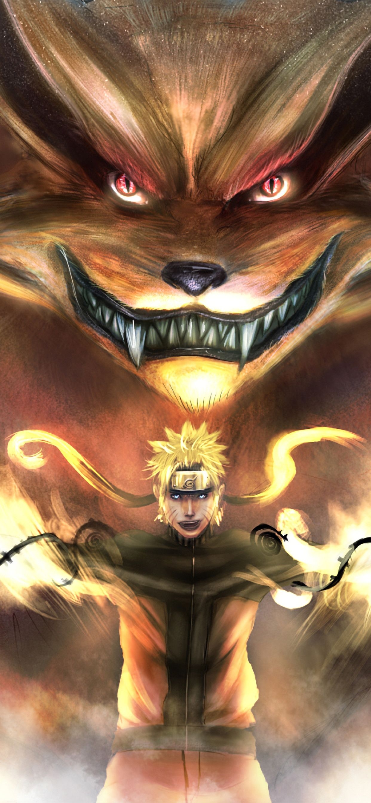 1250x2690 Naruto And Kurama 4k iPhone XS MAX HD 4k Wallpaper, Phone