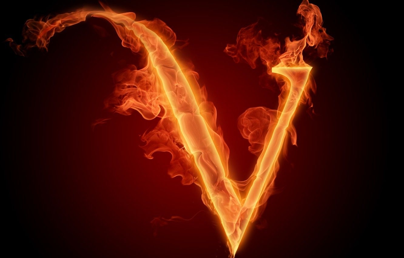 1340x850 Wallpaper fire, flame, letter, alphabet, Litera, latinika image, Desktop