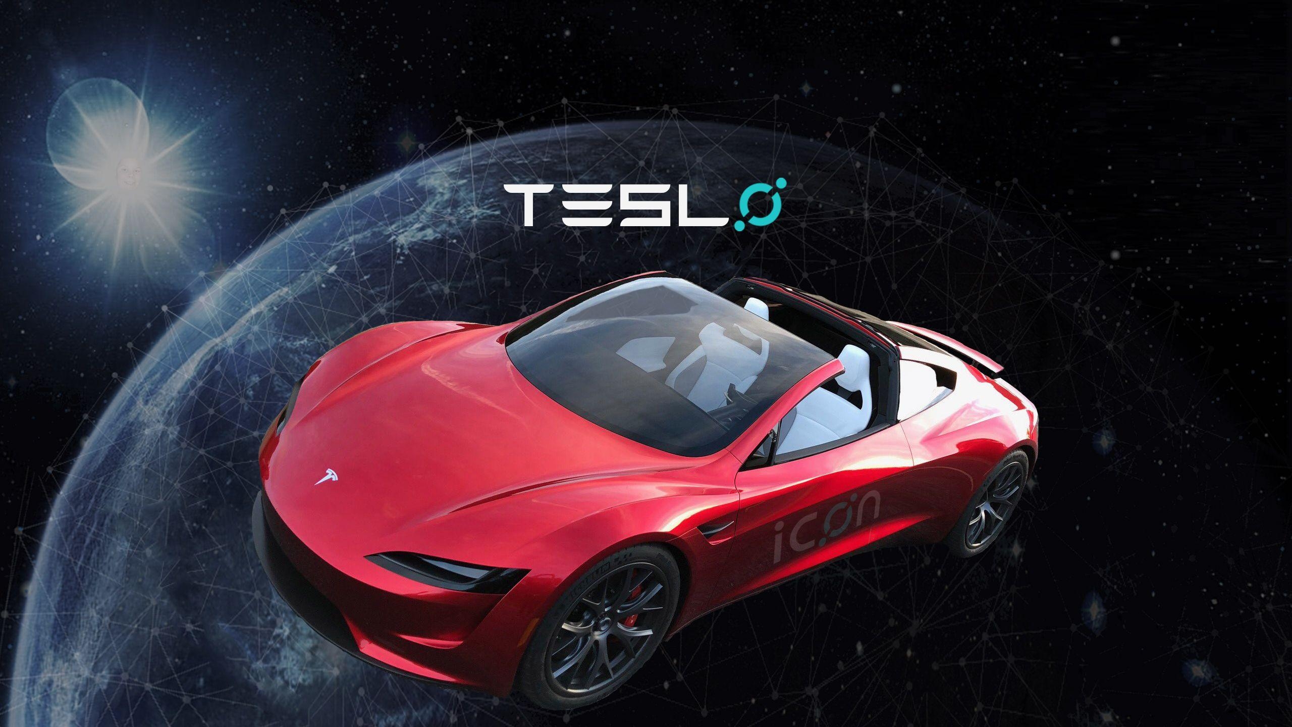 2560x1440 ICON (ICX) Tesla Roadster Crypto Wallpaper, Desktop