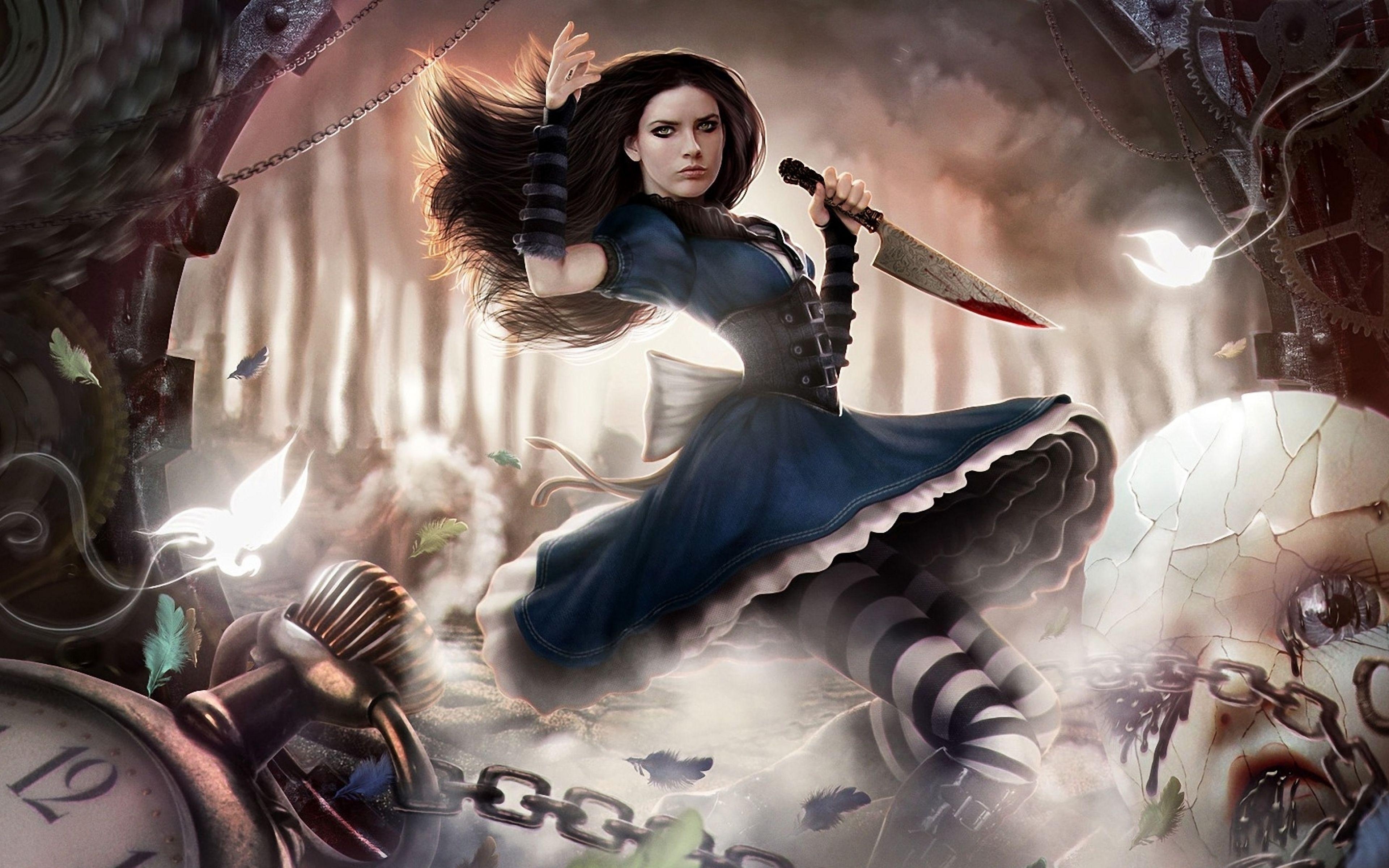 3840x2400 Download Wallpaper  Alice madness returns, Alice, Doll, Desktop