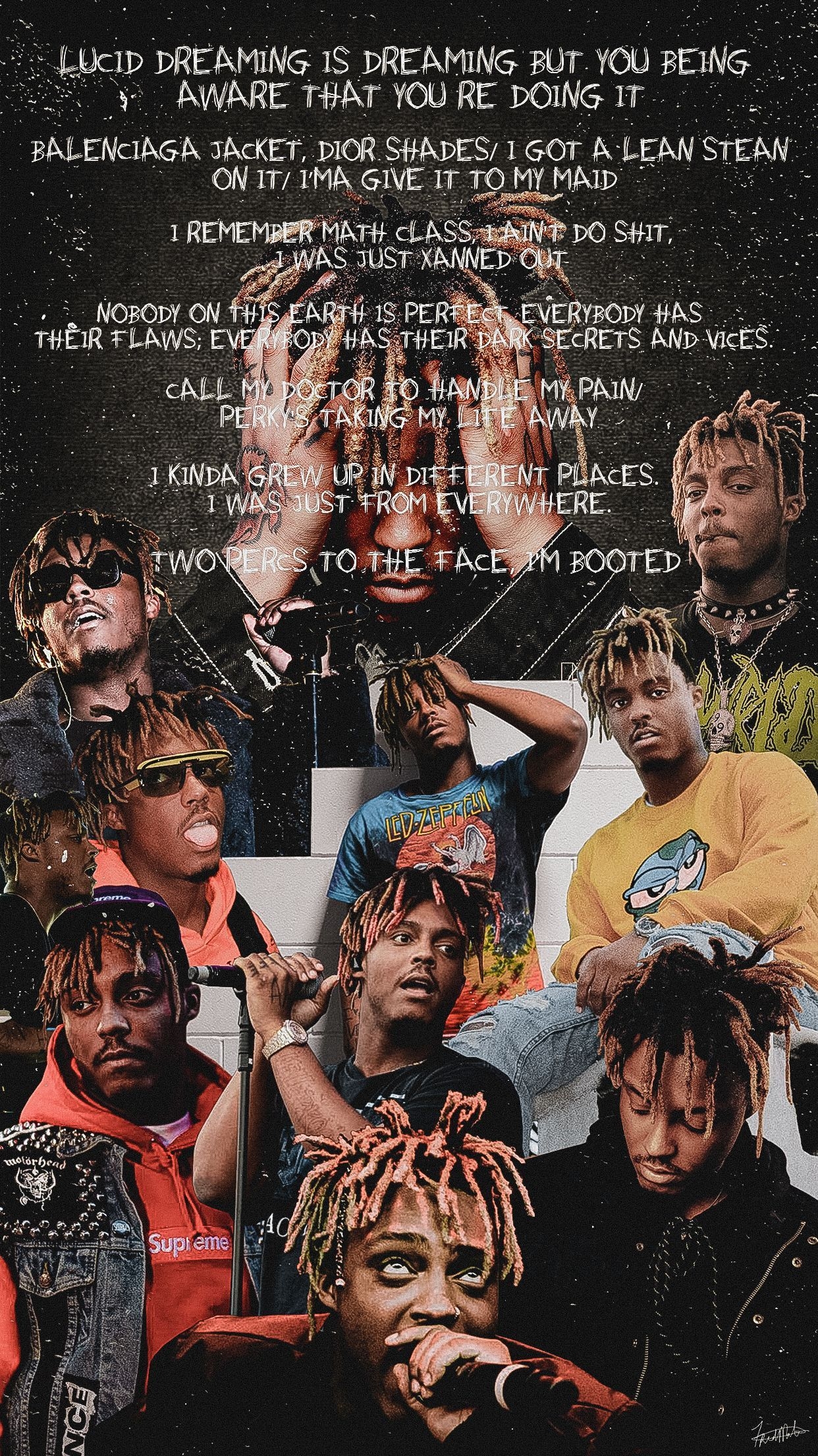 1250x2210 Juice Wrld wallpaper. World wallpaper, Rap wallpaper, Juice rapper, Phone