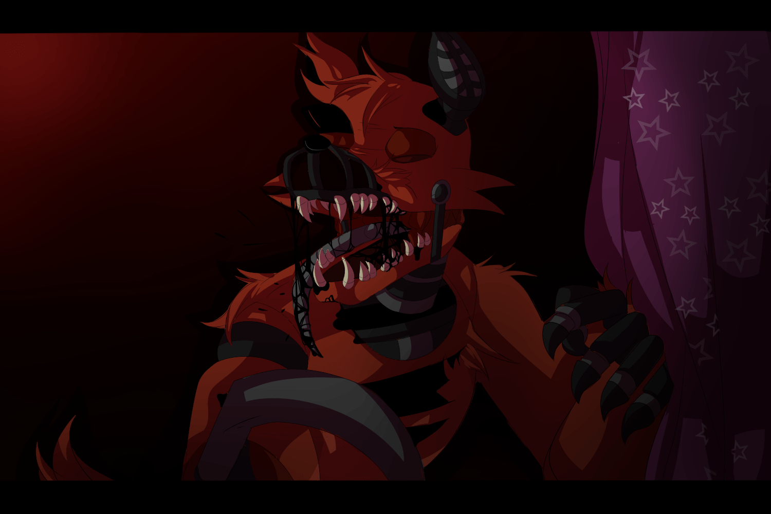 1500x1000 Nightmare Foxy GIF (short animation), Desktop