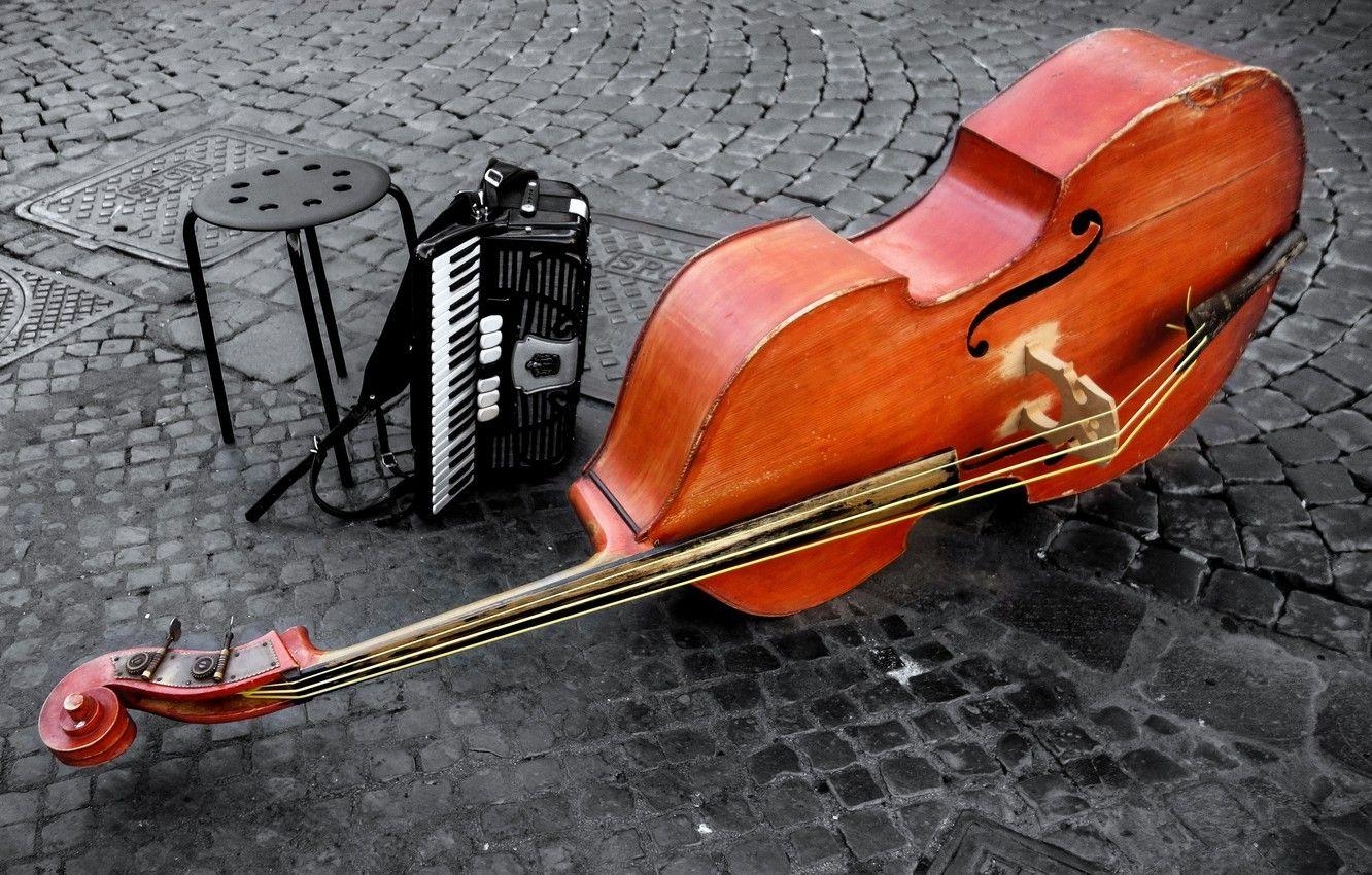 1340x850 Wallpaper violin, double bass, instrumentos, rope image for desktop, Desktop