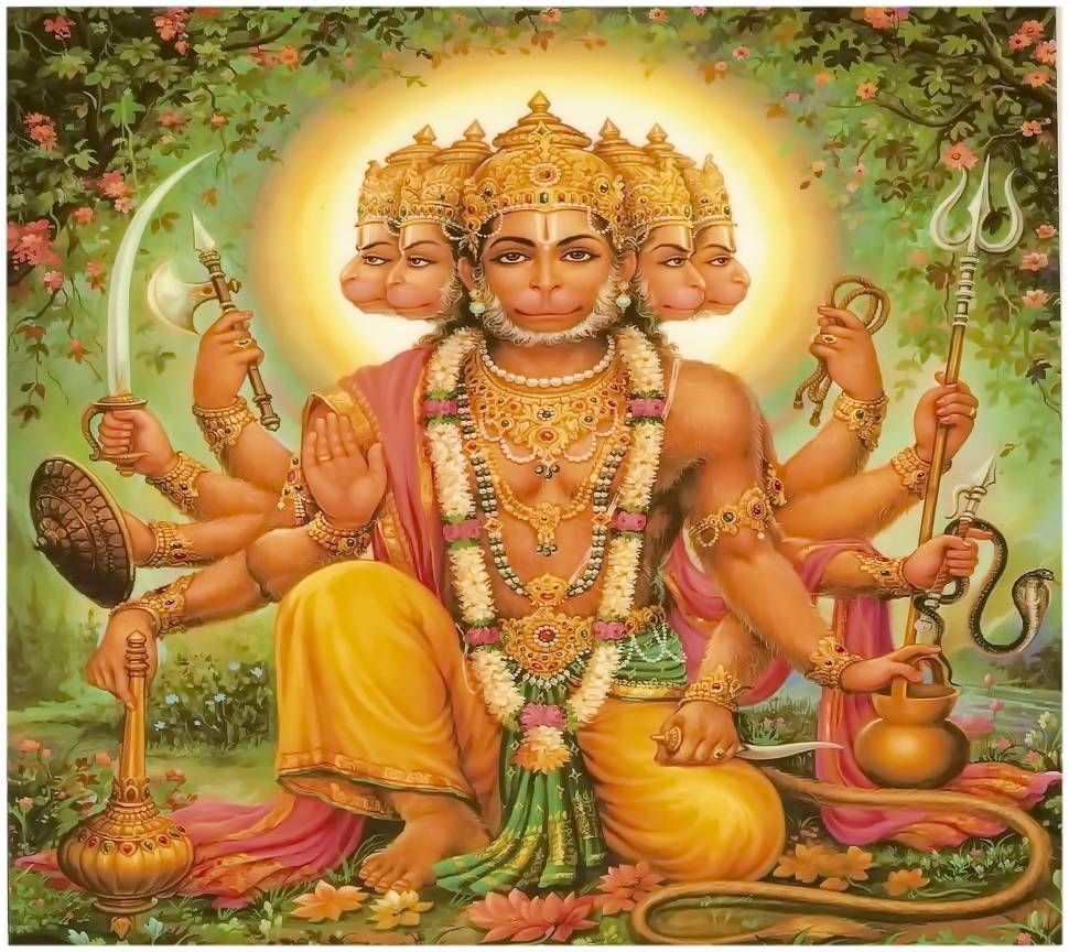 970x870 Panchmukhi Hanuman wallpaper, Desktop