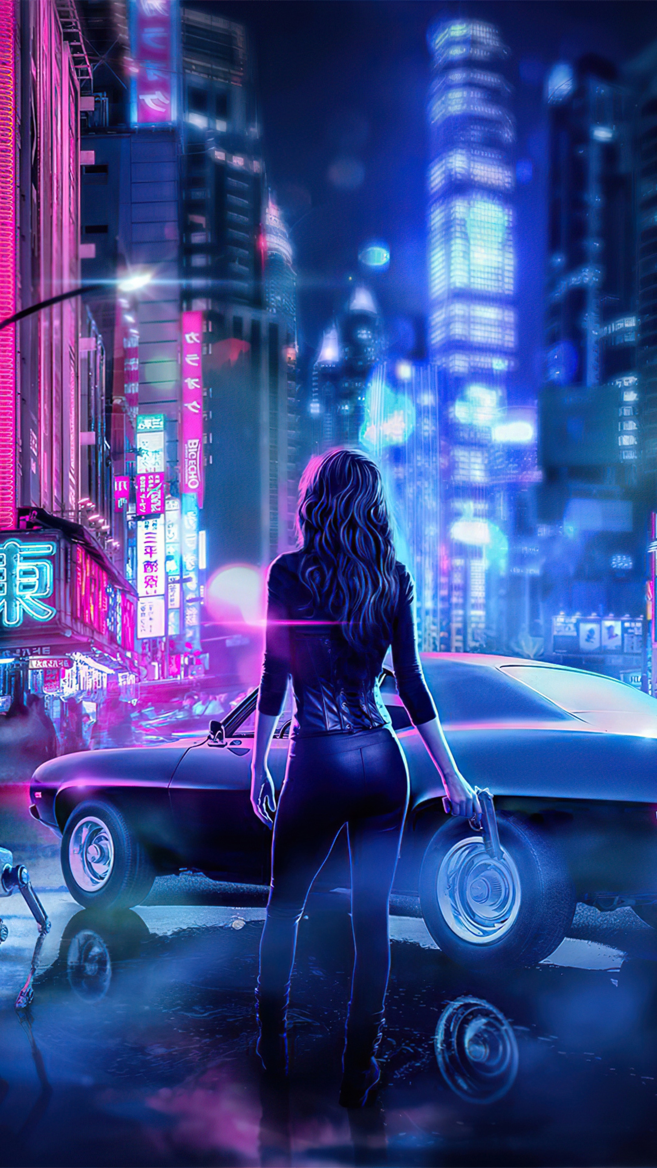 2160x3840 cyberpunk, neon, artist, artwork, digital art, hd, 4k Gallery HD Wallpaper, Phone