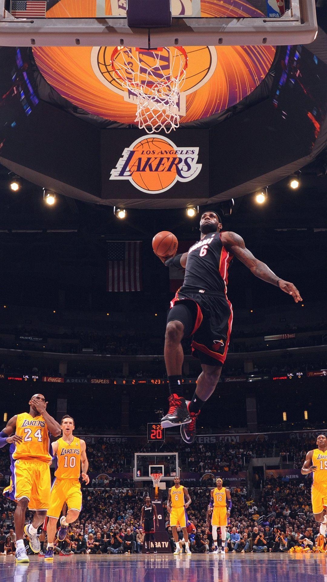 1080x1920 Lebron James NBA Basketball Dunk iPhone 8 Wallpaper. Imagens de, Phone