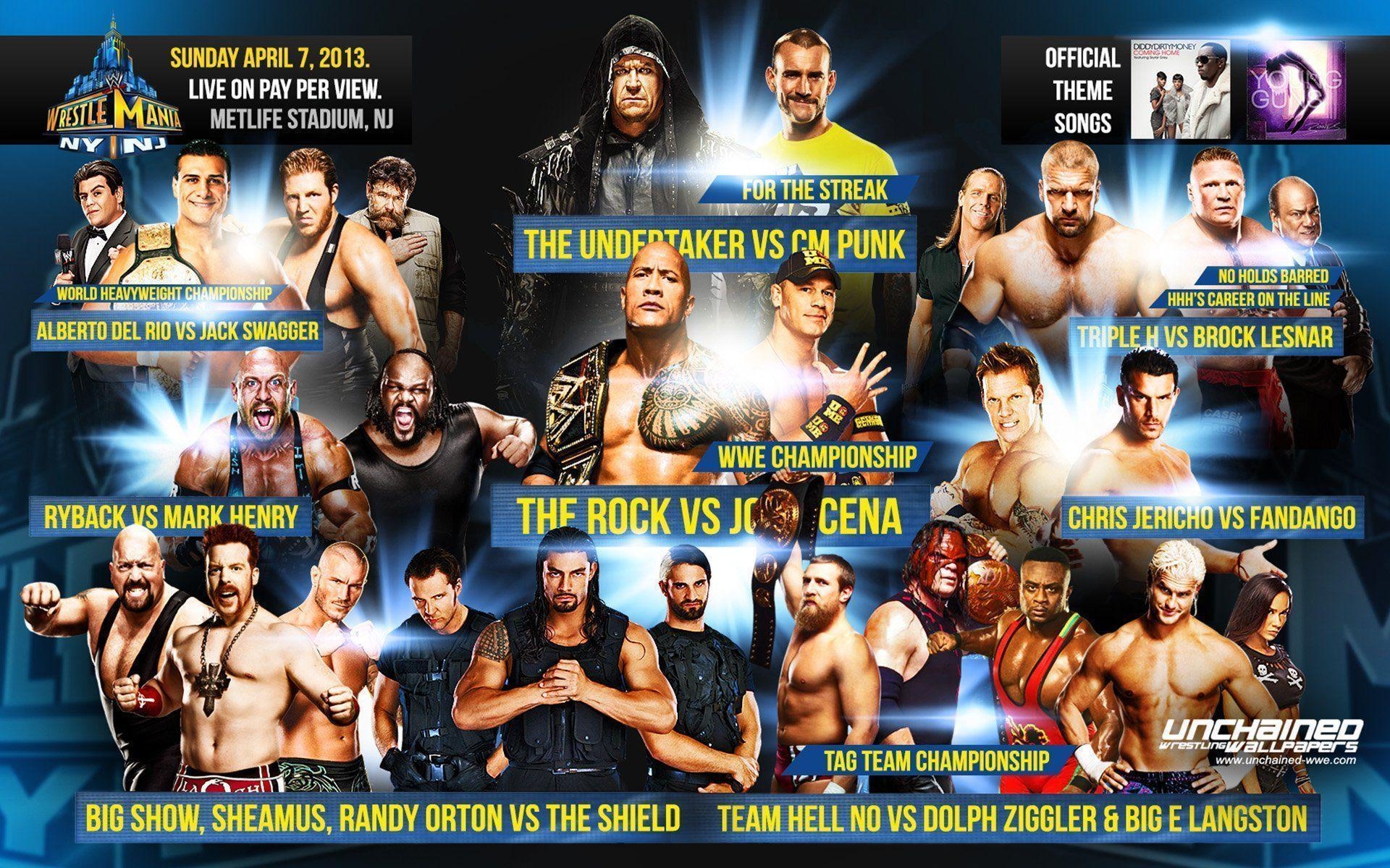 1920x1200 Wrestlemania 27 Match Card Wallpaper, Desktop