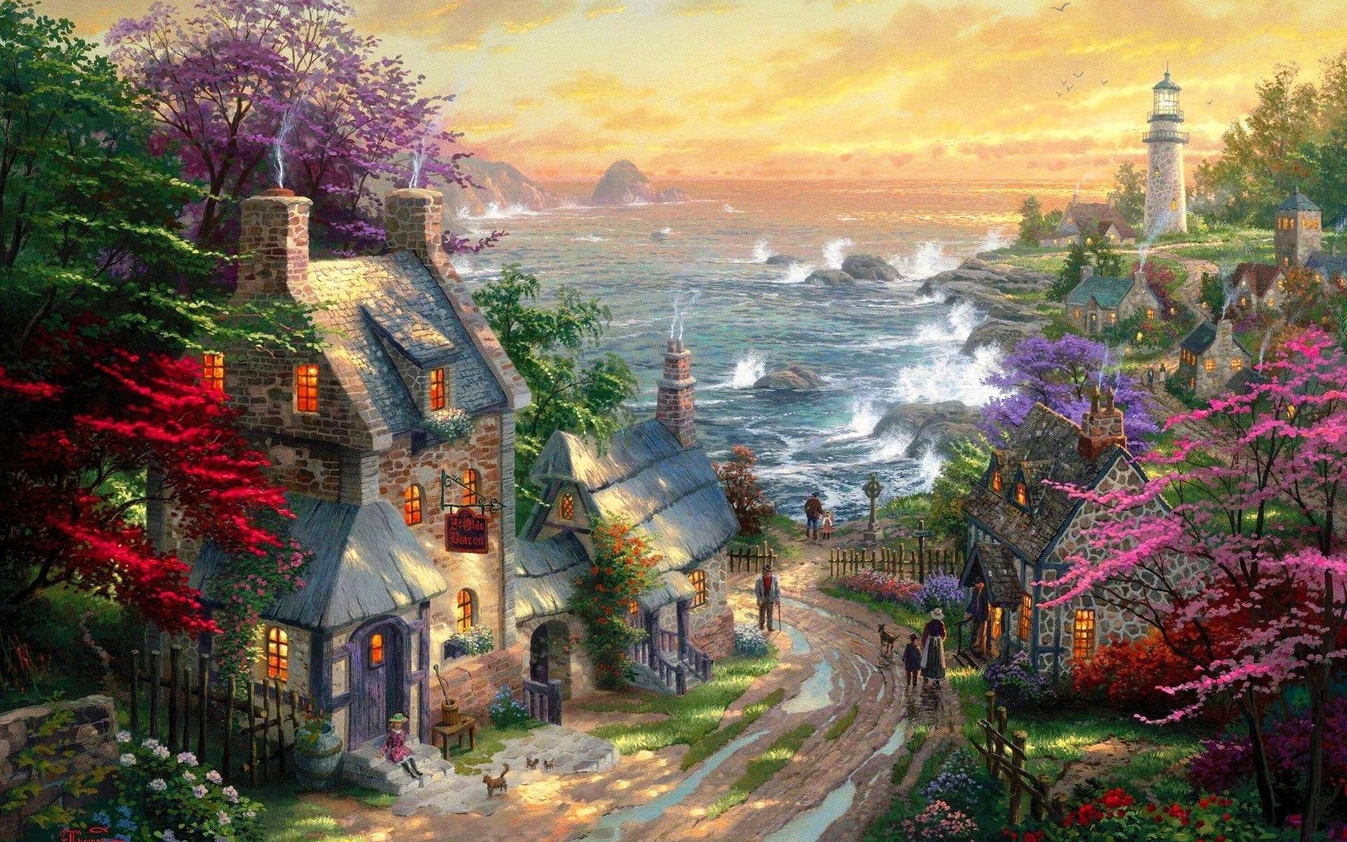 1920x1200 Wallpaper Thomas Kinkade, Desktop