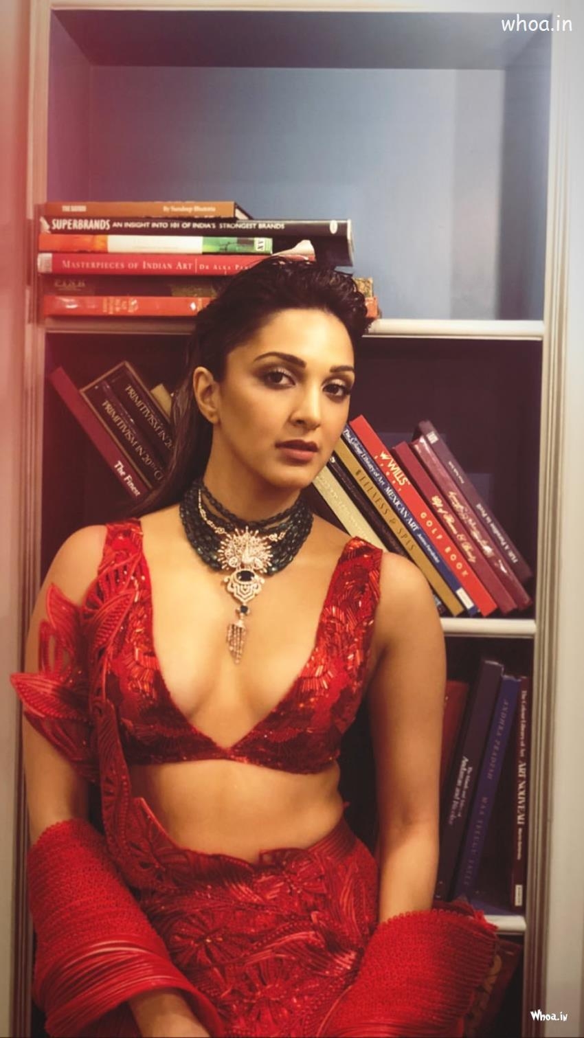 850x1520 Kiara Advani In Beautiful Red Dress HD Wallpaper, Phone